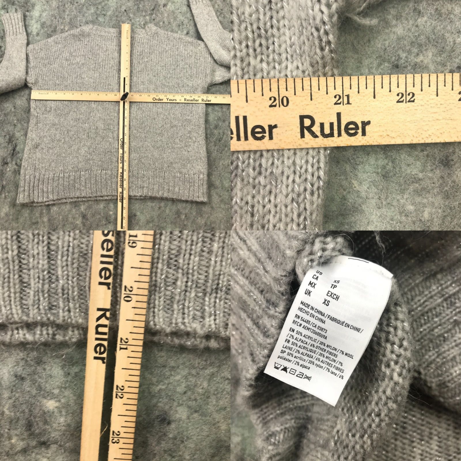 American Eagle Outfitters American Eagle Outfitters Sweater Shirt Womens XS Gray Knit Acrylic Nylon Wool Alpaca Blend Crew Neck Pullover Size XS / US 0-2 / IT 36-38 - 8 Thumbnail