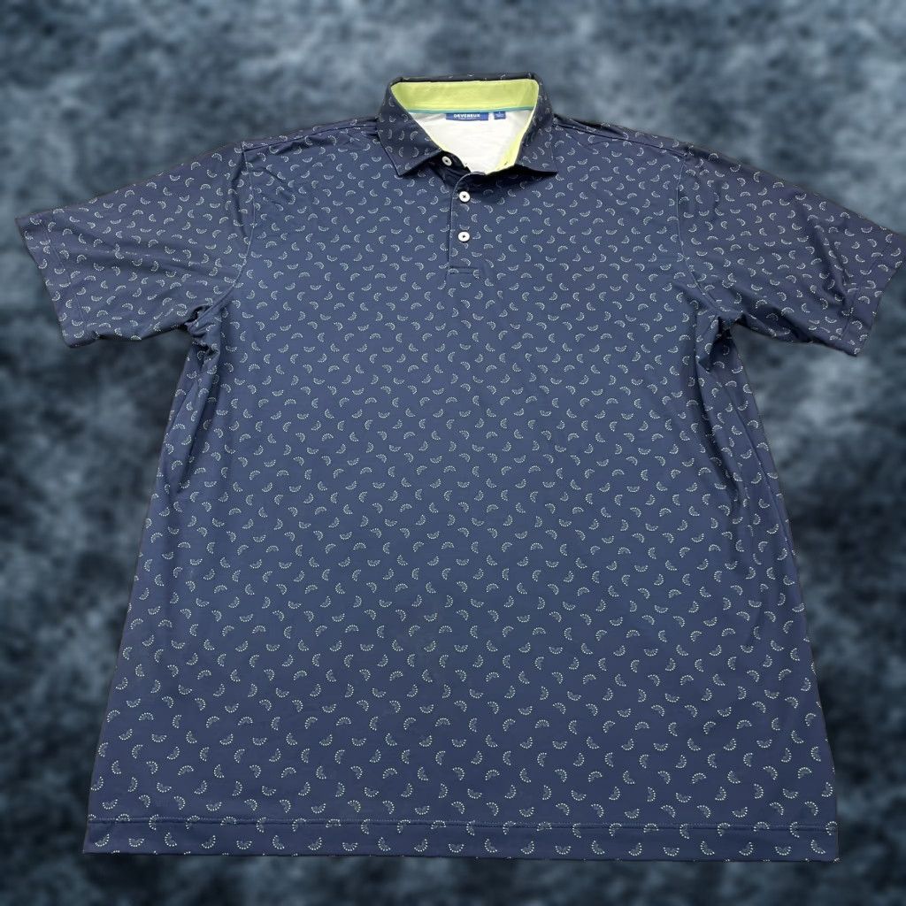 Vintage Devereux Polo Shirt Mens Large Blue Golf Polo Shirt Regular Short Sleeve Button Collared Logo Performance All Seasons Blue Size US L / EU 52-54 / 3 - 1 Thumbnail