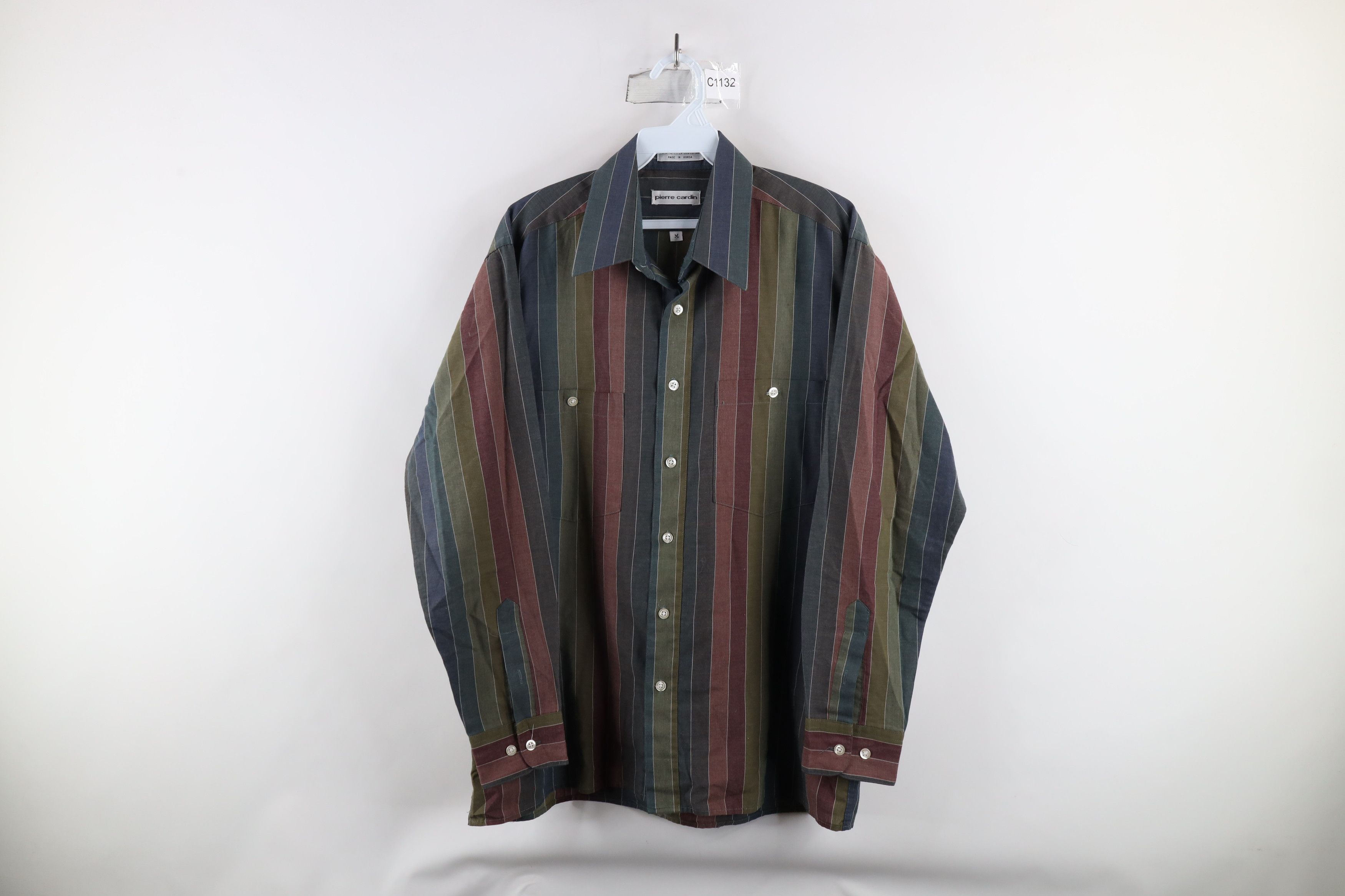 Vintage Vintage 90s Streetwear Rainbow Striped Collared Button Shirt Size US M / EU 48-50 / 2 - 1 Thumbnail