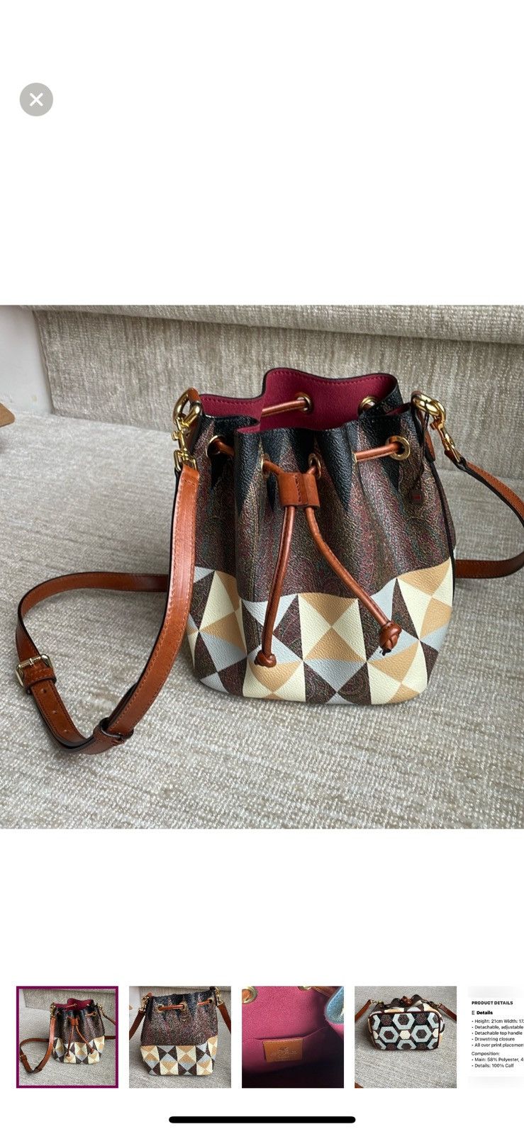 Etro Etro patch printed bucket bag Size ONE SIZE - 1 Thumbnail