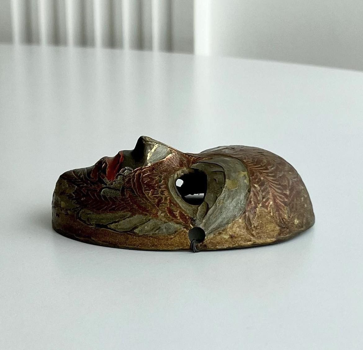 Vintage Vintage miniature Cast Bronze Brass Figure StatueMask Venice Size ONE SIZE - 4 Thumbnail