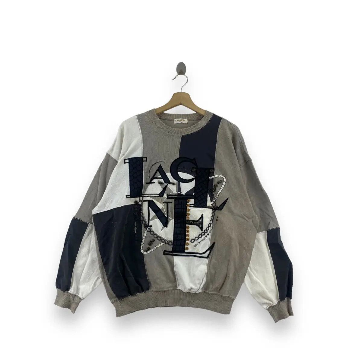 Lancel Vintage 90’ LANCEL PARIS ARTWORK Embroidered Sweatshirt Size XXL / US 16-18 / IT 52-54 - 1 Thumbnail