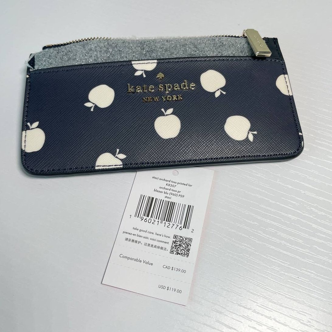Kate Spade Kate Spade Large Slim Card Holder Orchard Toss Apple Size ONE SIZE - 7 Thumbnail