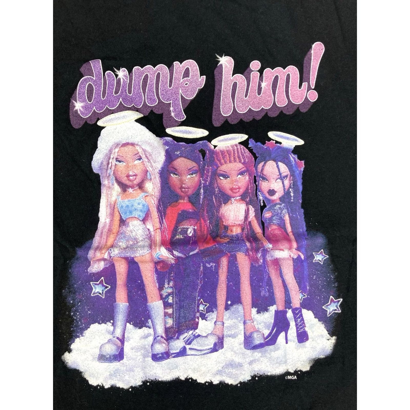 Vintage Bratz T-Shirt Women Small Black Short Sleeve Crew Neck Pullover Cotton Bratz Graphic Basic All Seasons Vintage? Size S / US 4 / IT 40 - 2 Thumbnail