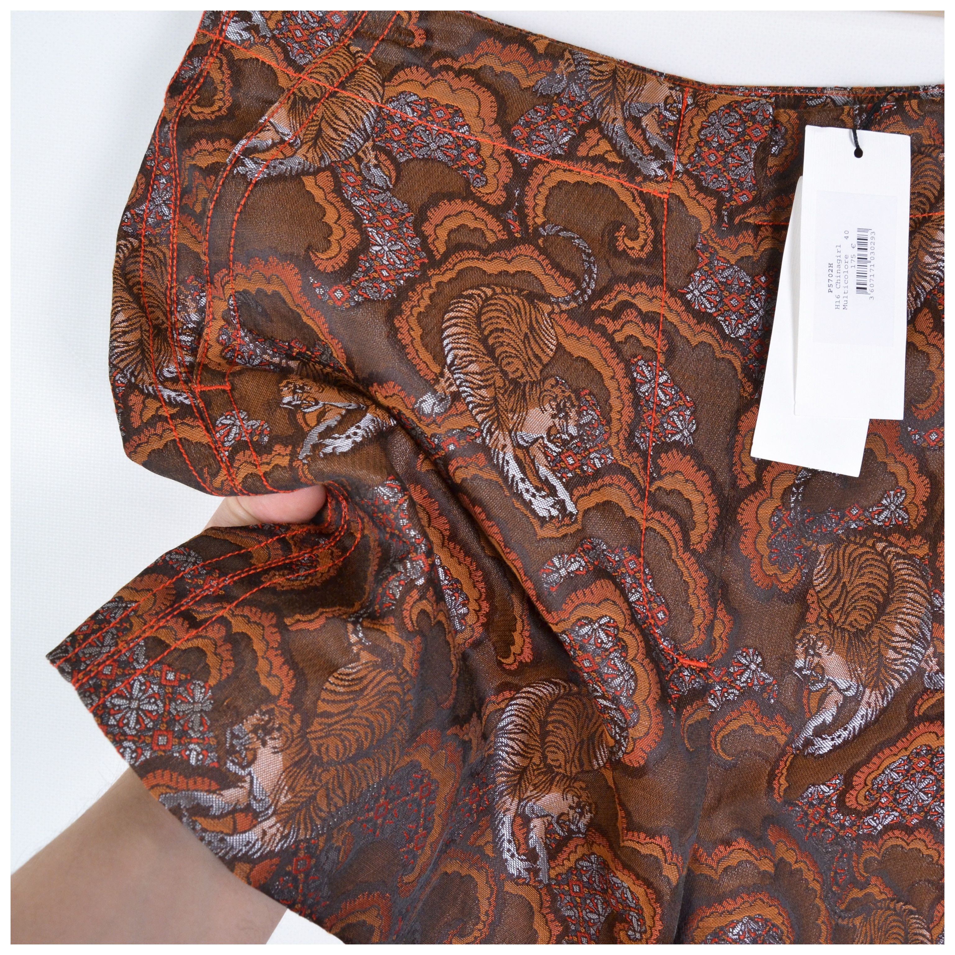 Japanese Brand × Sandro Sandro Chinagirl Multicolore Tiger Printed Japanese Shorts Size 28" / US 6 / IT 42 - 8 Thumbnail