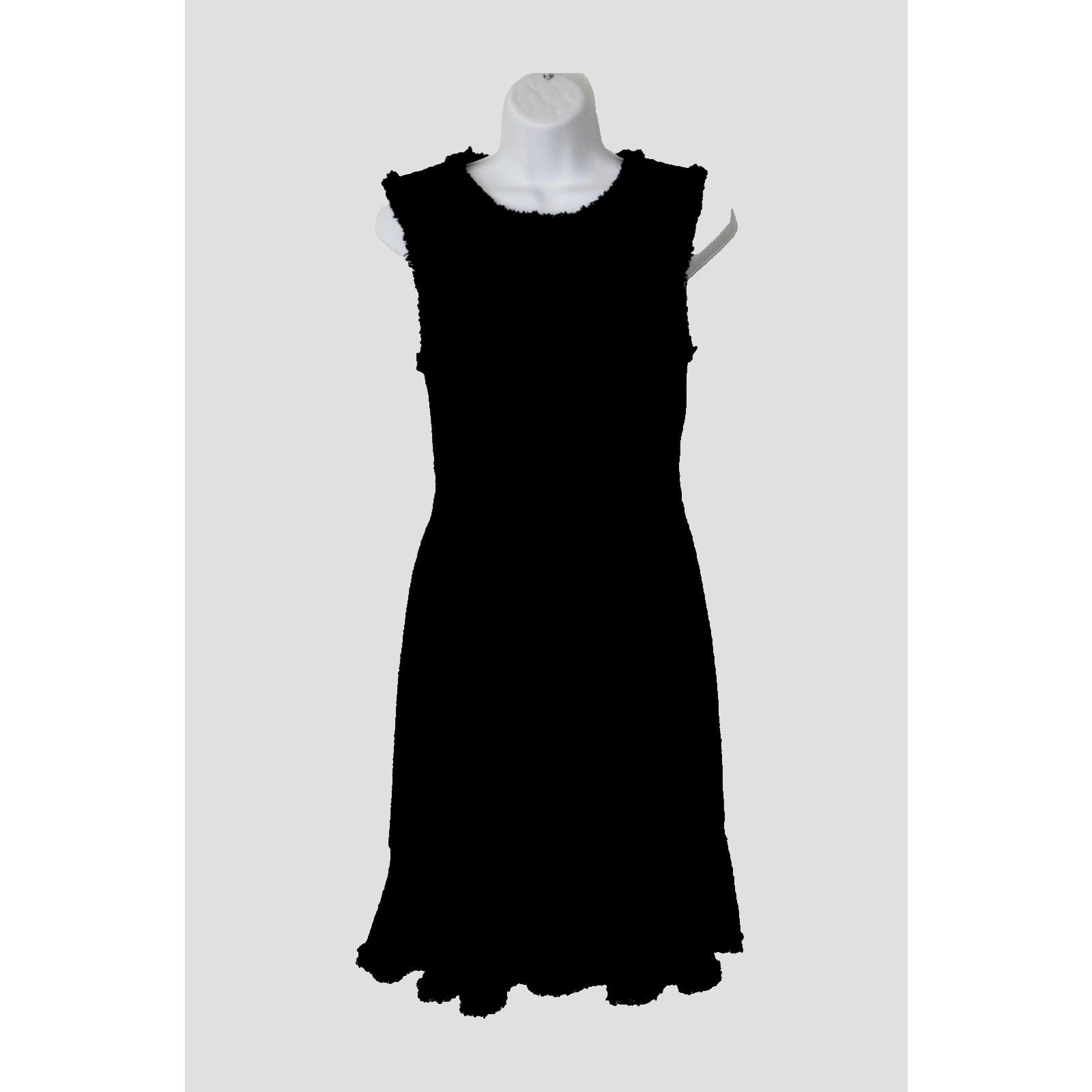 Kate Spade KATE SPADE Black Tweed Ruffled Hem And Ribbon Dress size 10 Size L / US 10 / IT 46 - 1 Thumbnail