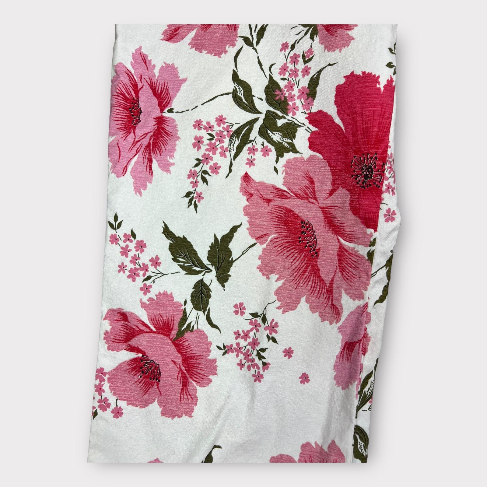 Loft Ann Taylor LOFT Floral Vintage Pants Pink Cream | 6 Size 28" / US 6 / IT 42 - 4 Thumbnail