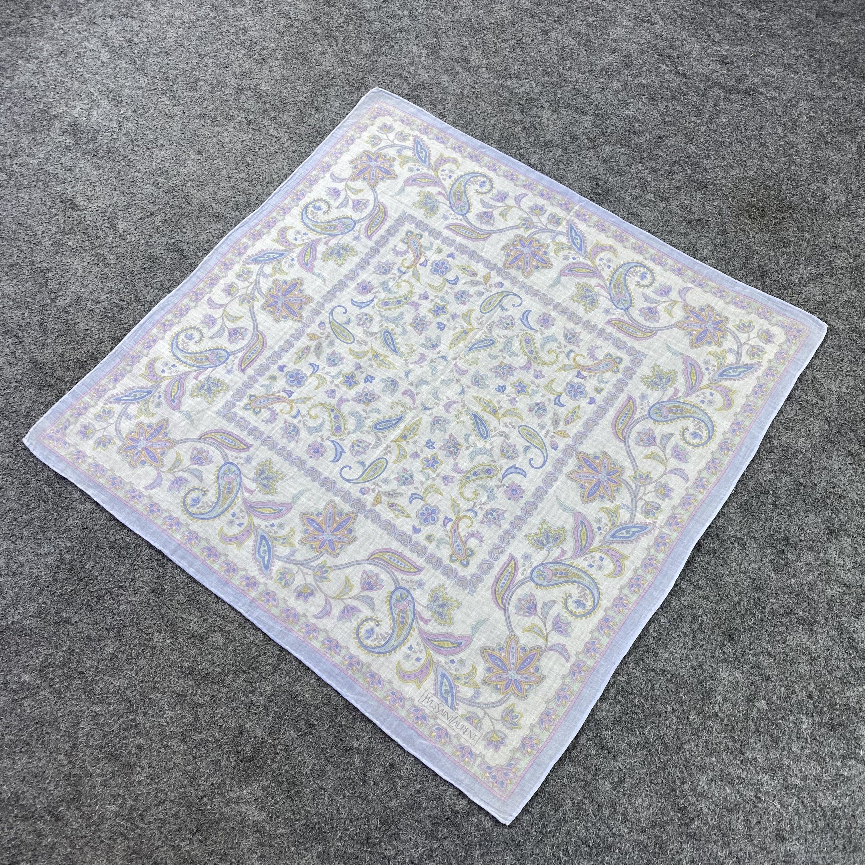 Designer Yves Saint Laurent Handkerchief / Bandana /Neckerchief-B1261 Size ONE SIZE - 4 Thumbnail