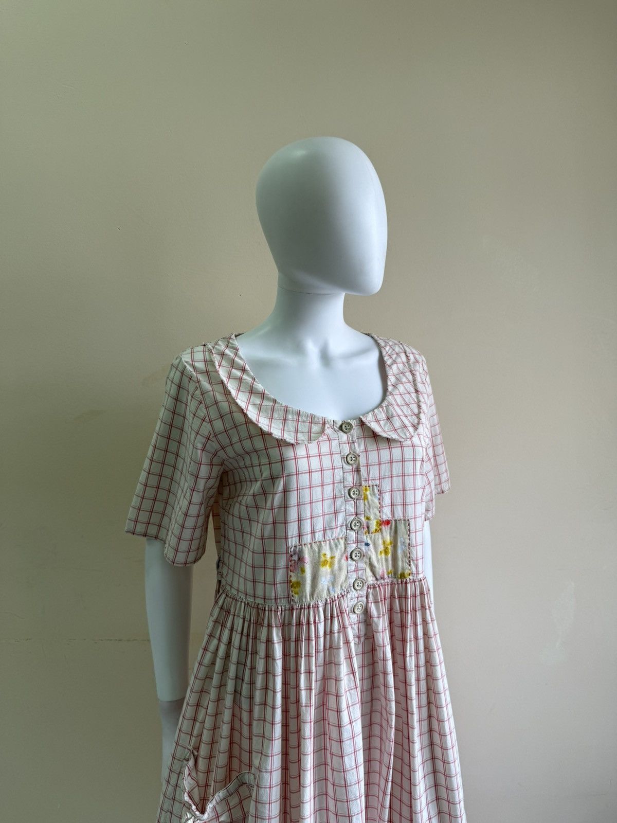 Vintage Ewa I Walla Pink Short Sleeve Checkered Midi Dress Size S Size S / US 4 / IT 40 - 3 Thumbnail