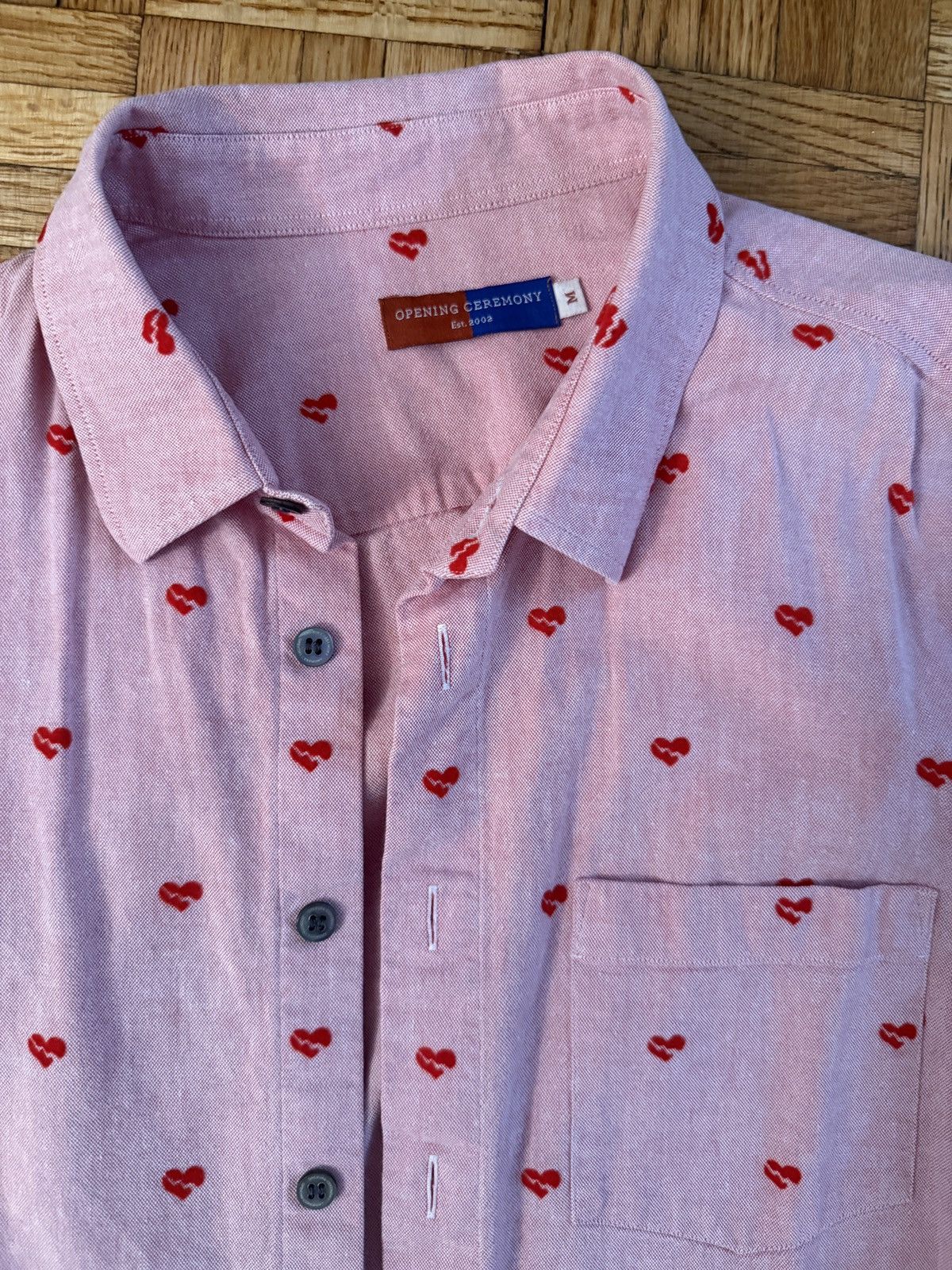 Opening Ceremony Opening Ceremony Pink Hearts Shirt Size US M / EU 48-50 / 2 - 2 Thumbnail