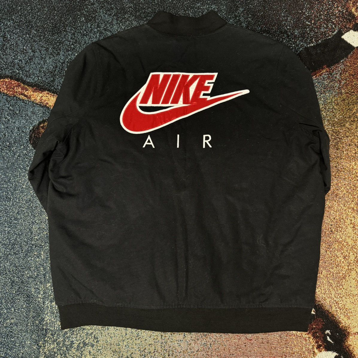 Jordan Brand × Nike × Vintage AIR JORDAN NIKE AIR FLIGHT BOMBER JACKET BLACK Size US M / EU 48-50 / 2 - 1 Thumbnail