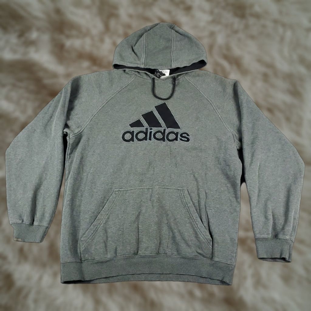 Adidas Adidas Sweatshirt Hoodie Pullover Hooded Sweatshirt Mens Large Gray Casual Slim Fit? Size US L / EU 52-54 / 3 - 1 Thumbnail