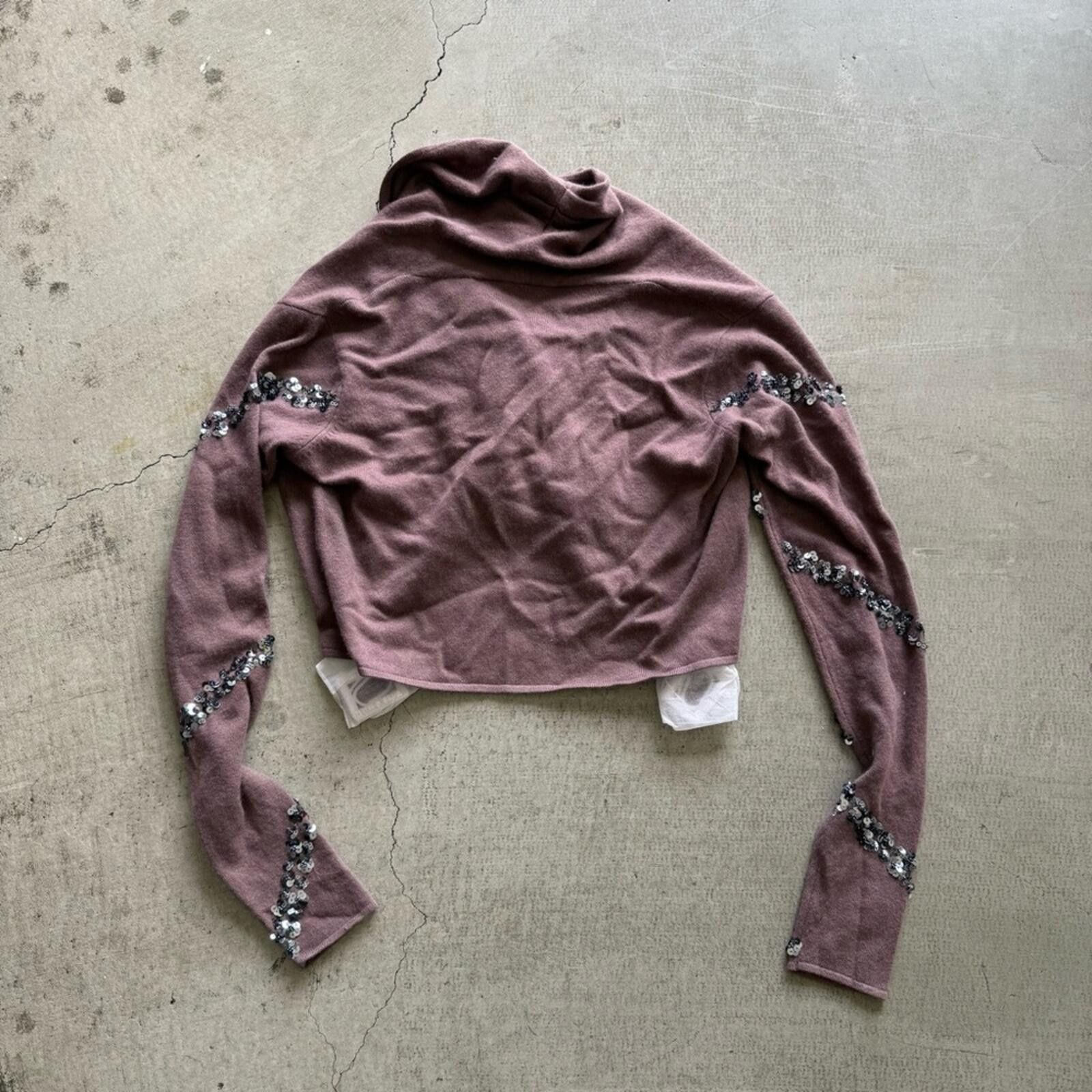 Other Evolve / Sequined Cashmere Open Front Sweater / Brown Size S / US 4 / IT 40 - 5 Thumbnail