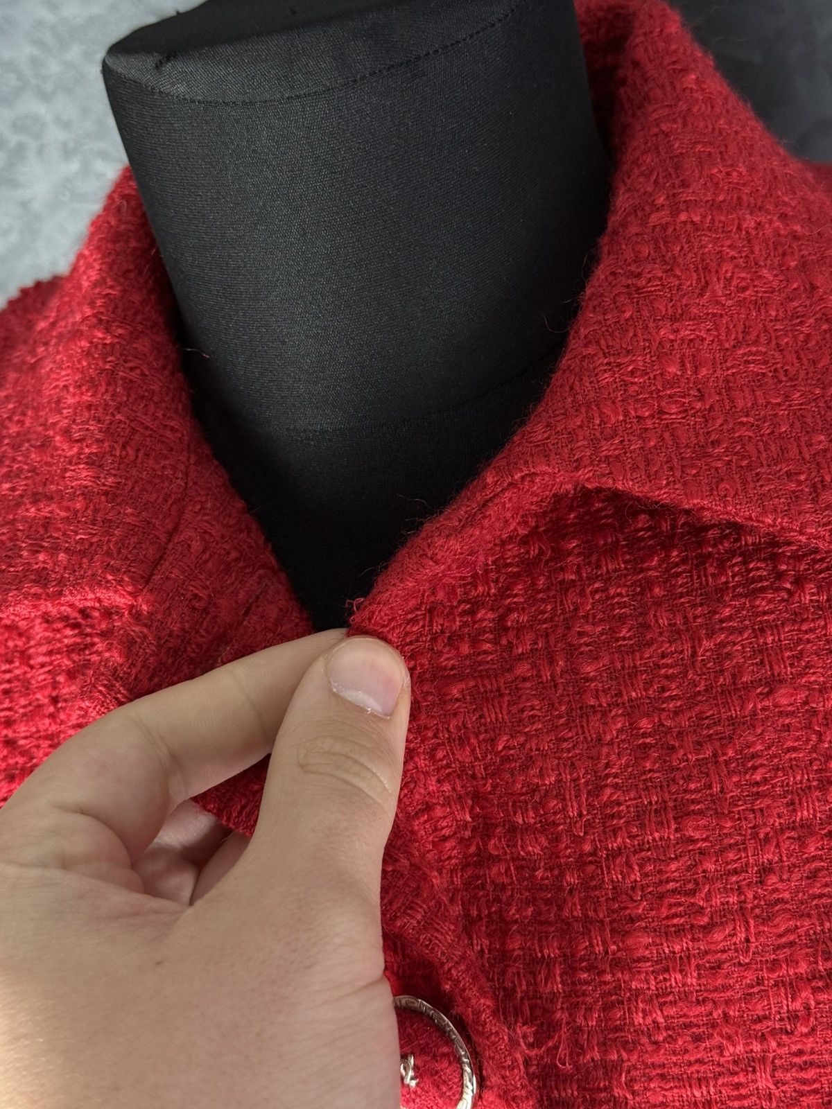 Vintage Archive!! VERSACE Classic V2 80s Red Skirt Jacket Suit Wool Size M / US 6-8 / IT 42-44 - 14 Thumbnail