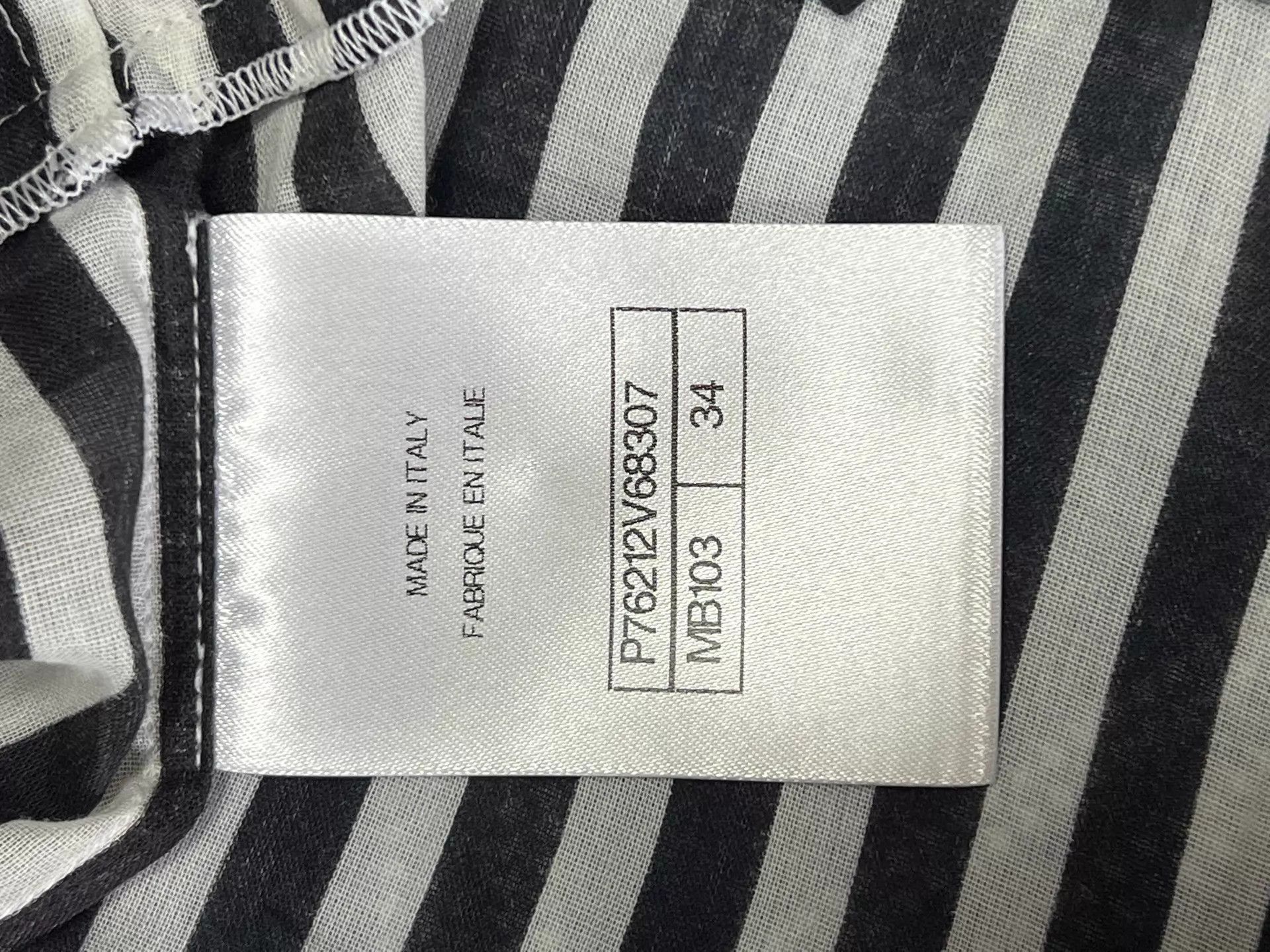 Chanel Chanel 24M B&W Striped Cake Skirt 34 CC Logo Size XS / US 0-2 / IT 36-38 - 7 Thumbnail