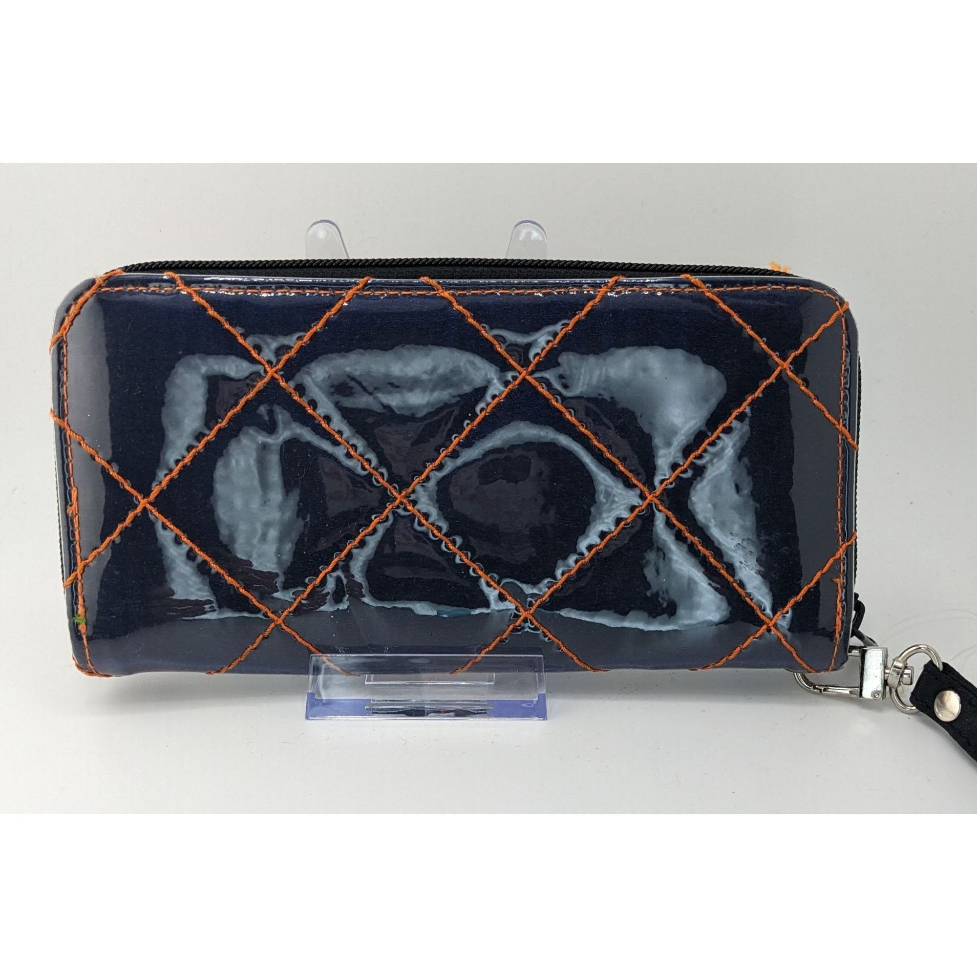 Other Vintage Fiorini Navy Shimmer Wallet With Orange Stitching & Size ONE SIZE - 5 Thumbnail