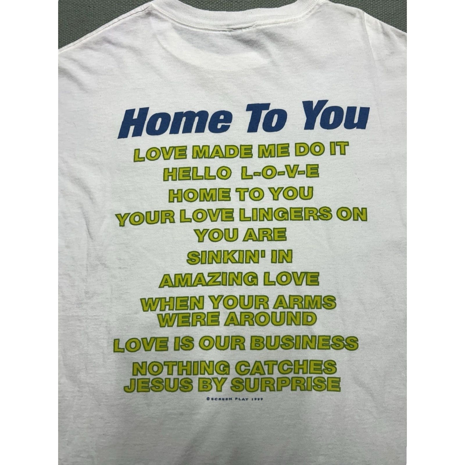 Delta VINTAGE 90s John Michael Montgomery Home to You Delta T-Shirt Men XL White Size US XL / EU 56 / 4 - 7 Thumbnail