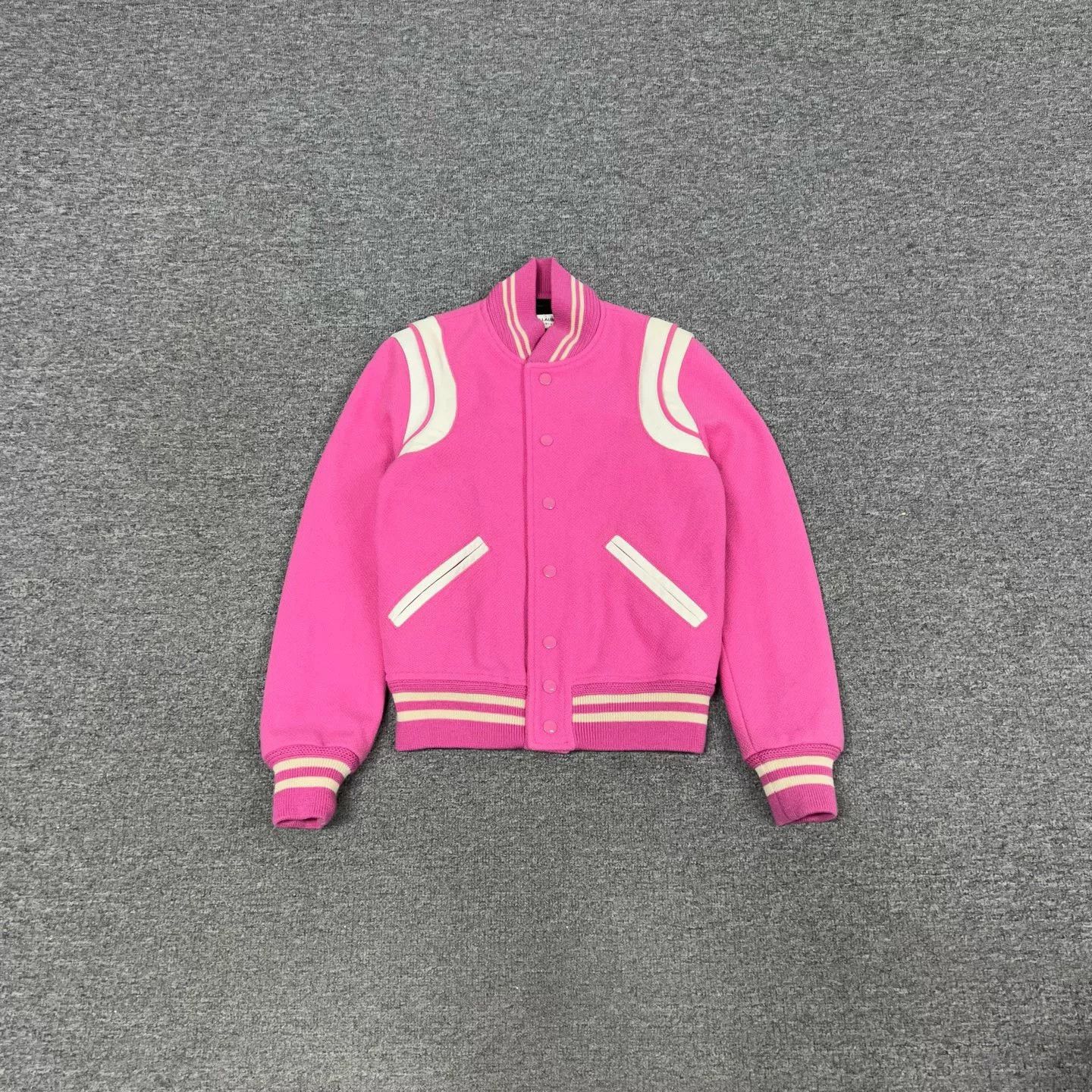 Saint Laurent Paris Saint Laurent 16FW Pink Baseball Jacket Size XXS / US 00 / IT 34 - 1 Thumbnail