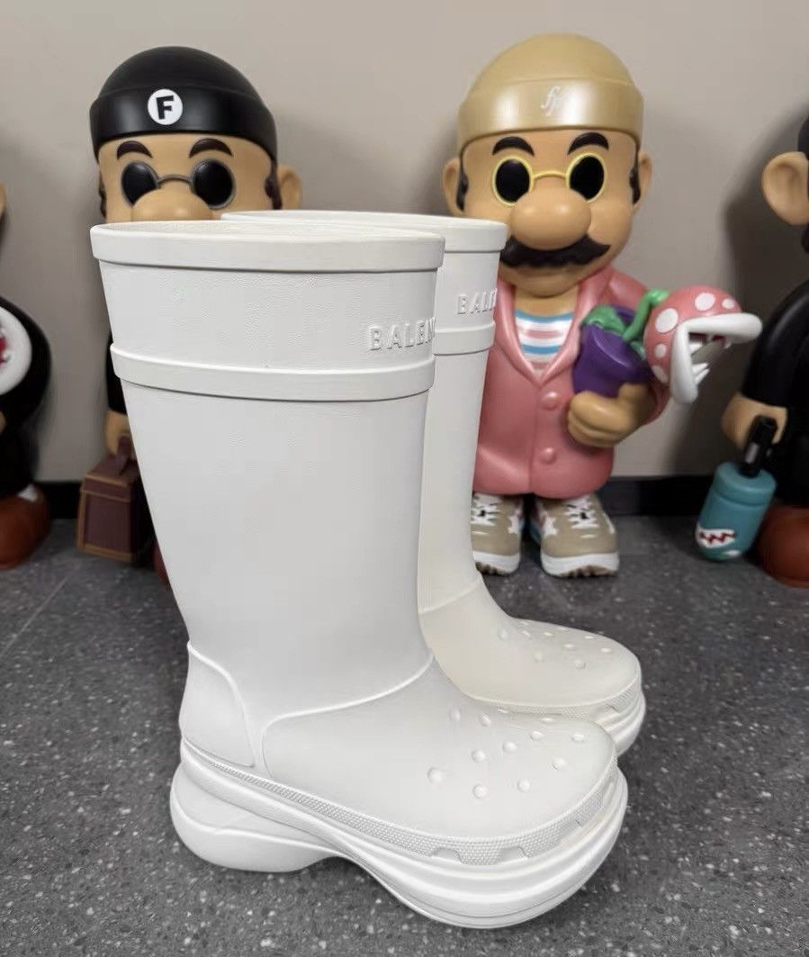 Balenciaga Balenciaga Cross High-Top Rain Boots White Size US 7 / EU 40 - 2 Thumbnail