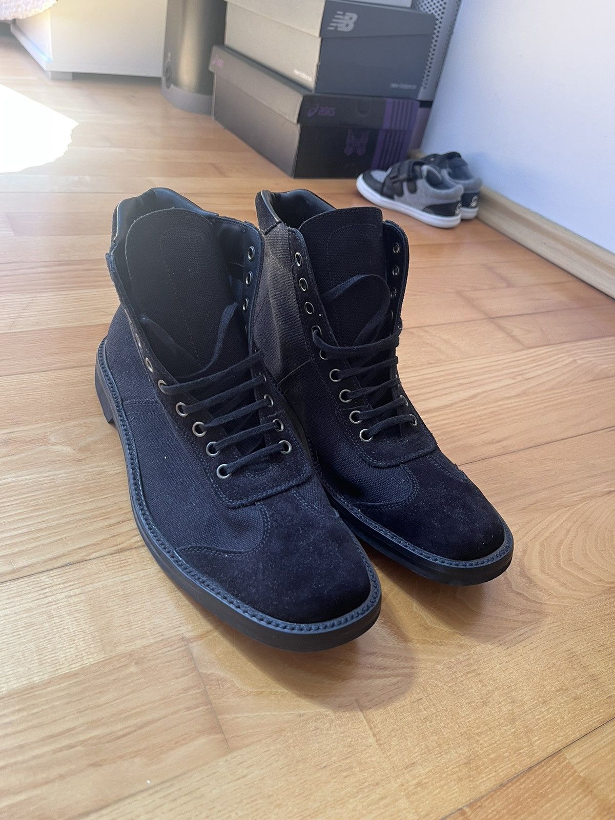 Jil Sander Jil Sander Black Suede and Canvas Boots Size US 9 / EU 42 - 2 Thumbnail