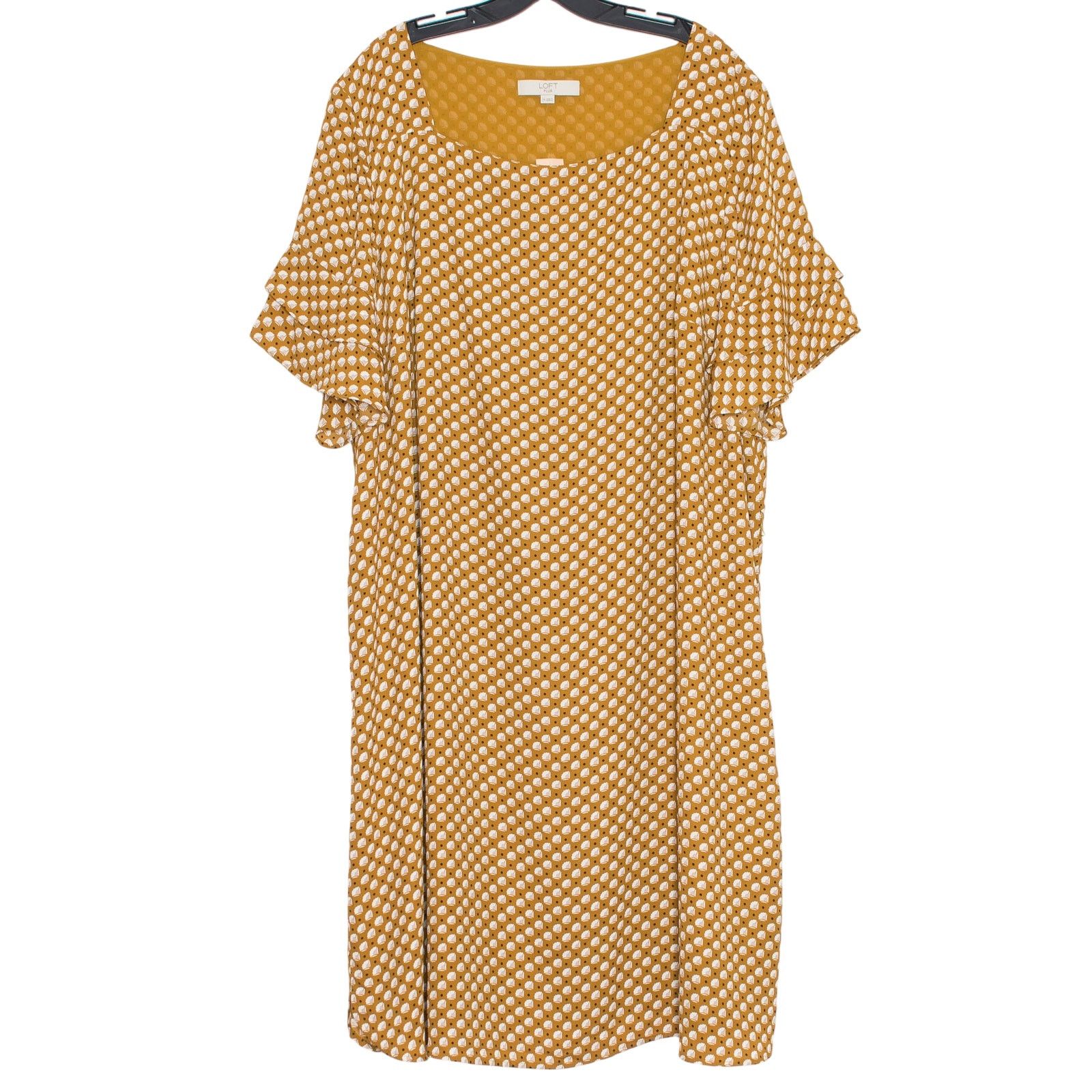 Loft NWT Loft Midi Dress Square Neck Flowy Lightweight Plus 24 Size 4XL / US 24-26 - 1 Thumbnail