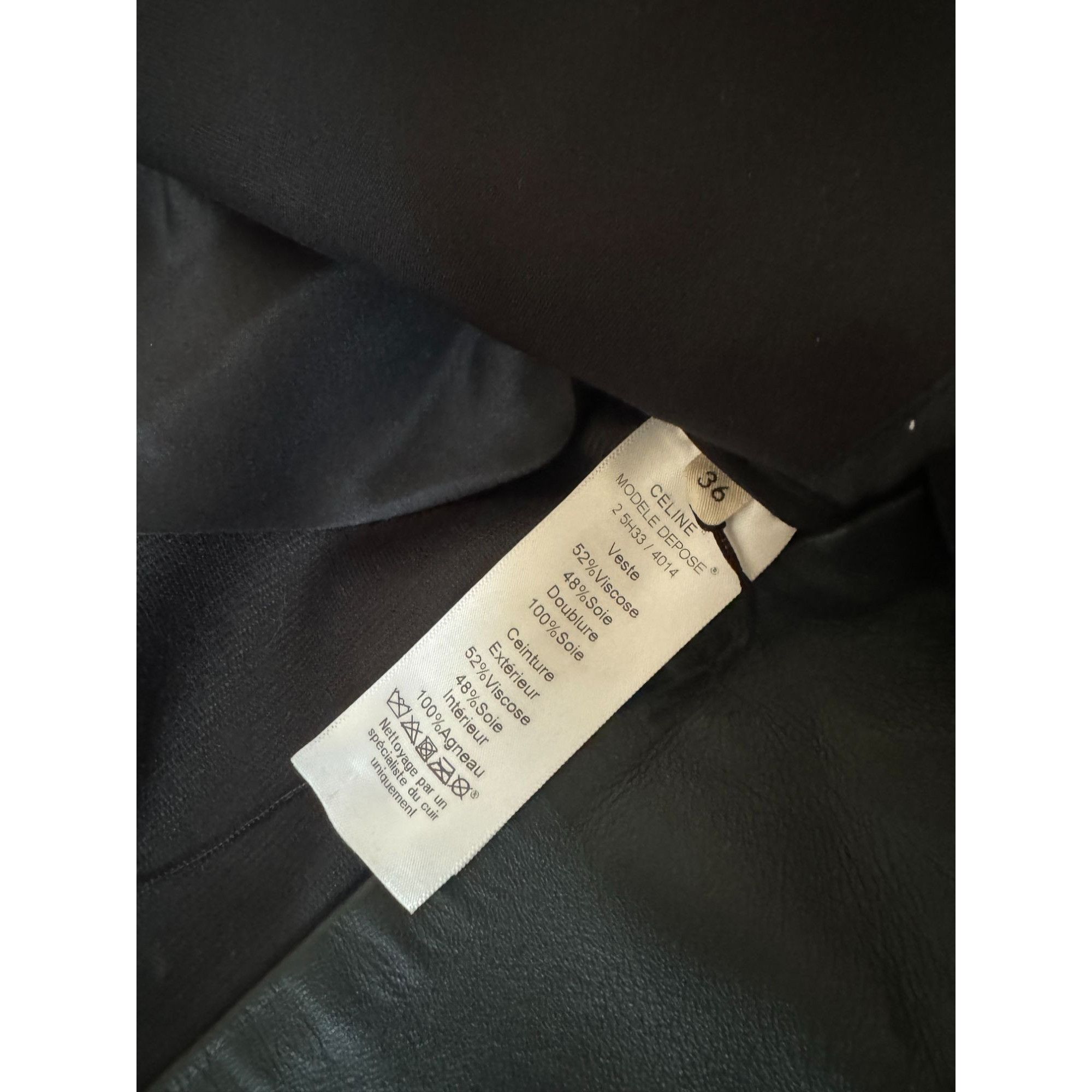 Celine Phoebe Philo Black Viscose Silk Insane Jacket Size XS / US 0-2 / IT 36-38 - 7 Thumbnail