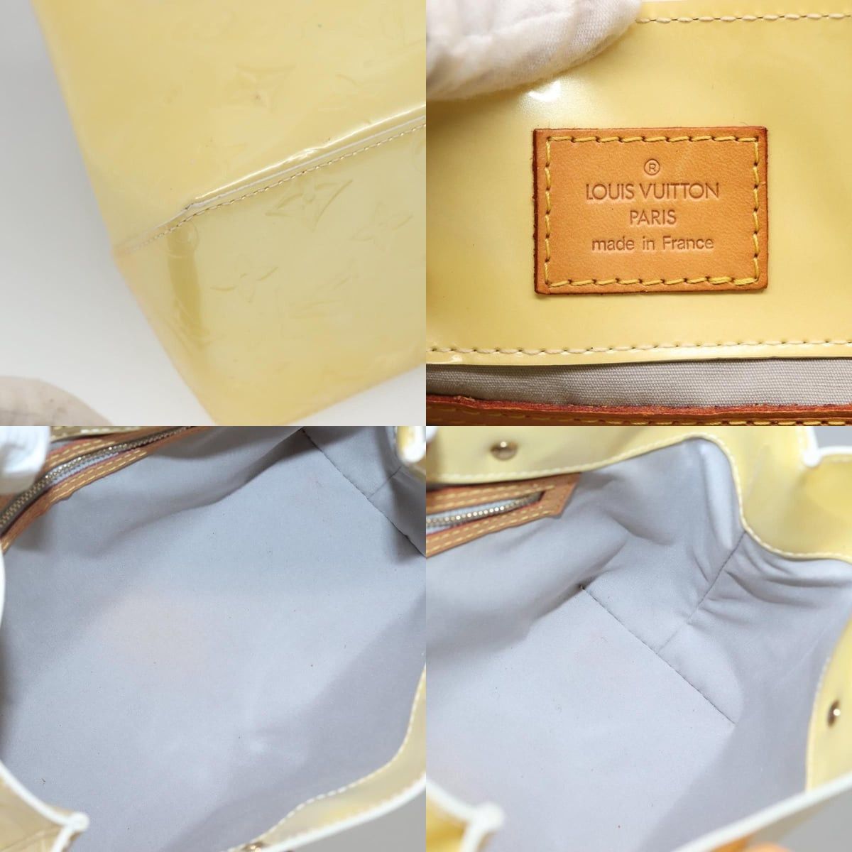 Louis Vuitton LOUIS VUITTON Monogram Vernis Reade PM Hand Bag Perle M91336 Size ONE SIZE - 11 Thumbnail