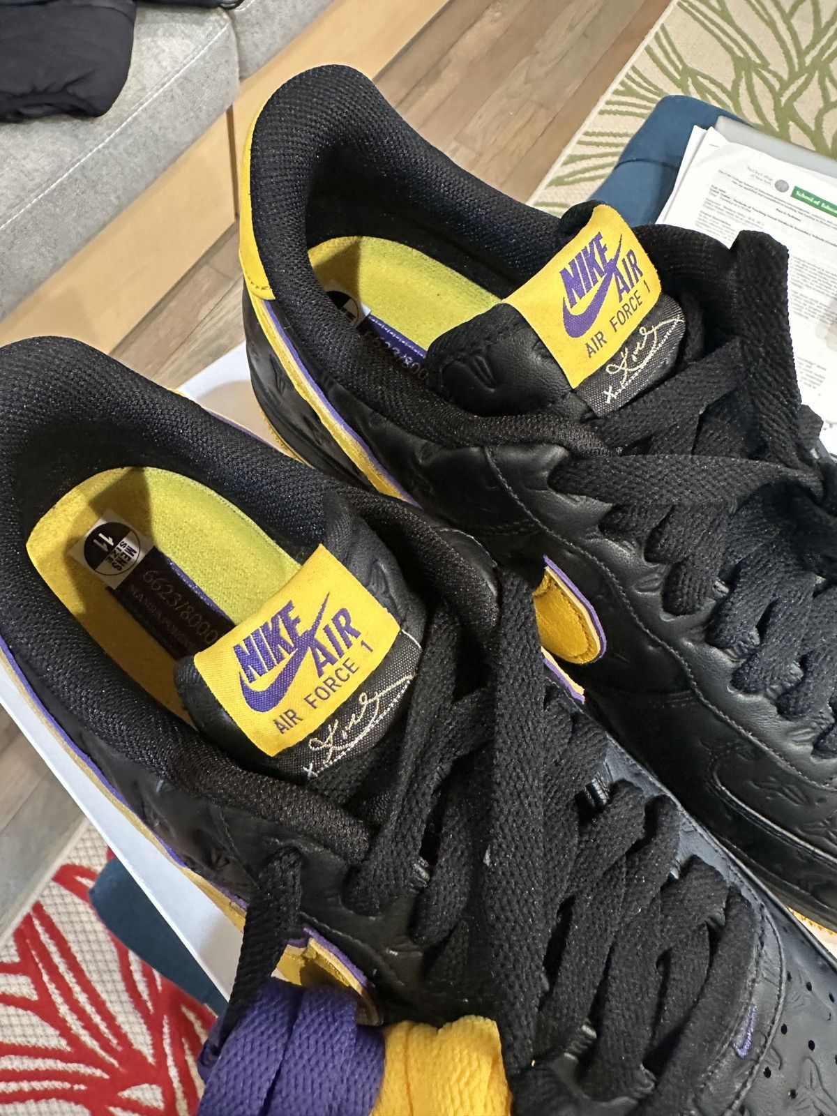 Nike Nike Air Force 1 Low Kobe Bryant Lakers Away Size US 11 / EU 44 - 5 Thumbnail