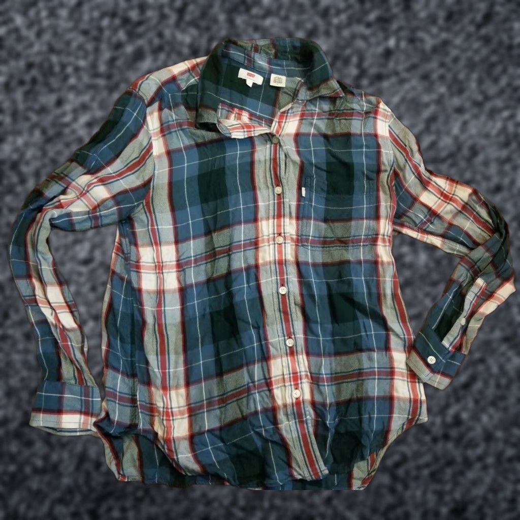 Levi's Levi's Women’s M White Tab Classic Plaid Long Sleeve Button-Up Shirt Size M / US 6-8 / IT 42-44 - 1 Thumbnail