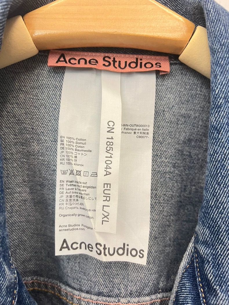 Acne Studios acne studios Blue washed distressed denim jacket Size US XL / EU 56 / 4 - 3 Thumbnail
