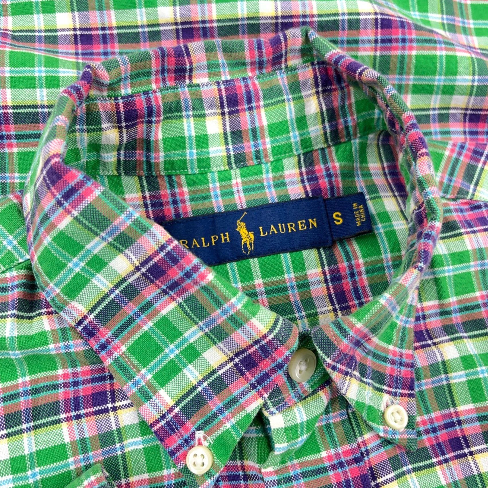 Ralph Lauren Ralph Lauren Shirt Men S Green Pink Button Up Oxford Cloth Plaid A36 Size US S / EU 44-46 / 1 - 4 Thumbnail