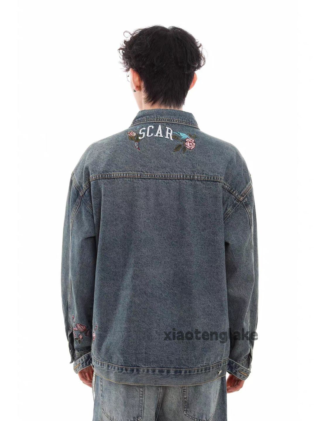 Vintage Utility washed faded punk grunge work pattern jacket Size US M / EU 48-50 / 2 - 6 Thumbnail