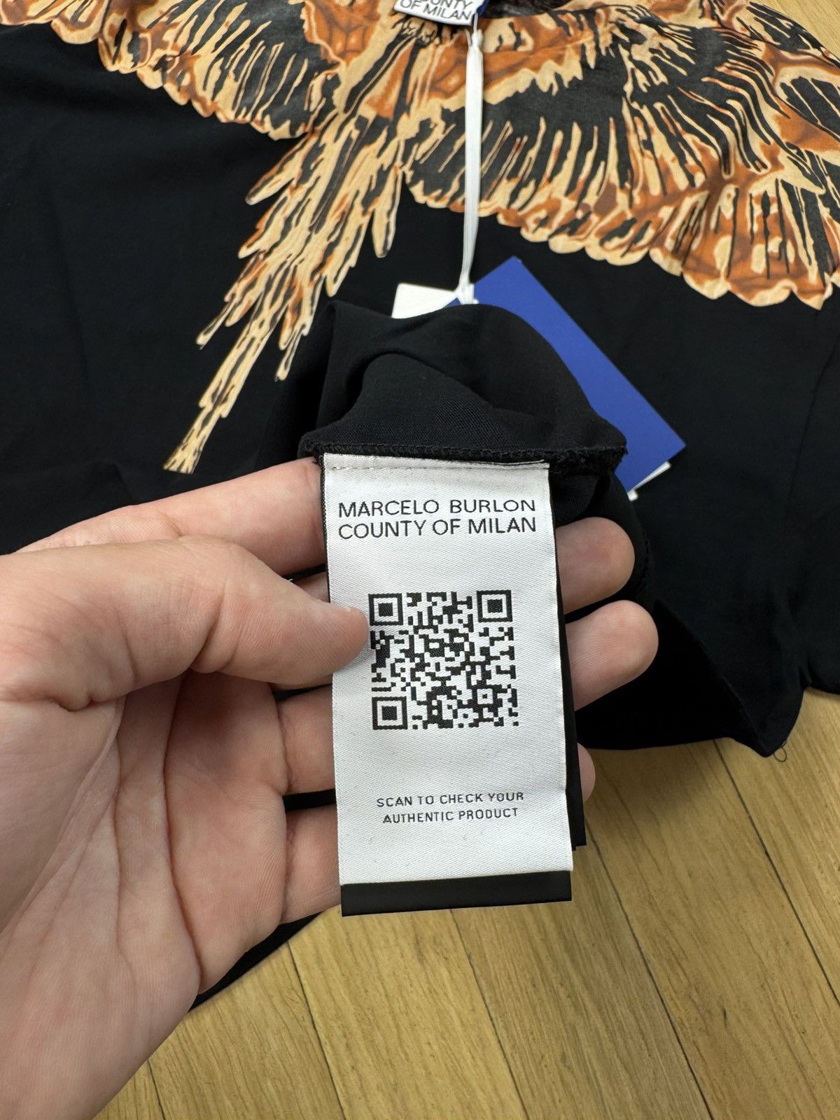 Marcelo Burlon MARCELO BURLON WING TEE BROWN BLACK Size US L / EU 52-54 / 3 - 4 Thumbnail