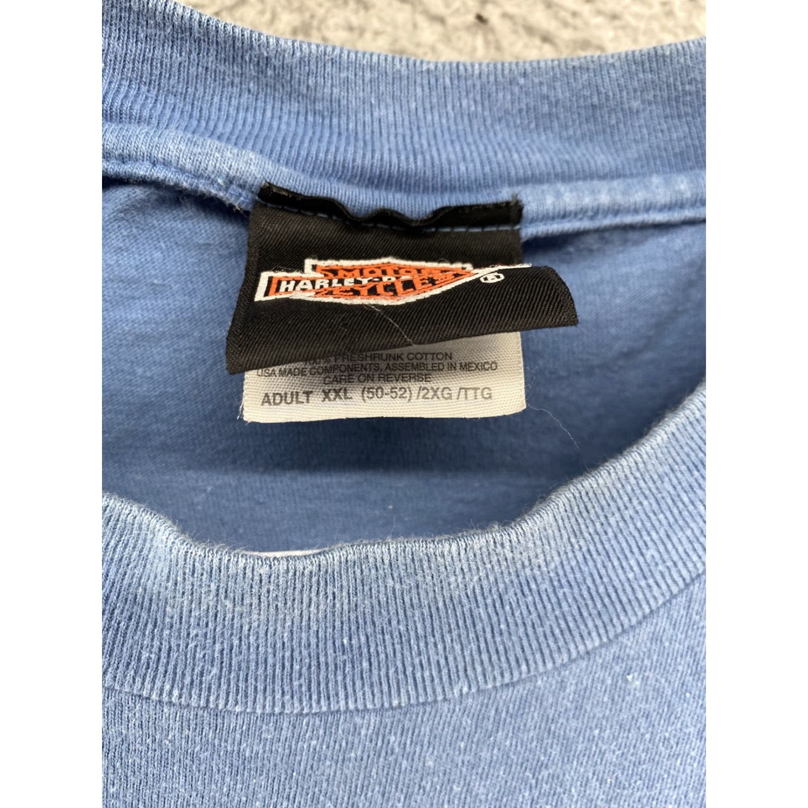 Harley Davidson VINTAGE Harley-Davidson Wisconsin State Rally HOG Shirt Mens 2XL Blue 90s T-Shirt Crew Neck Size US XXL / EU 58 / 5 - 4 Thumbnail