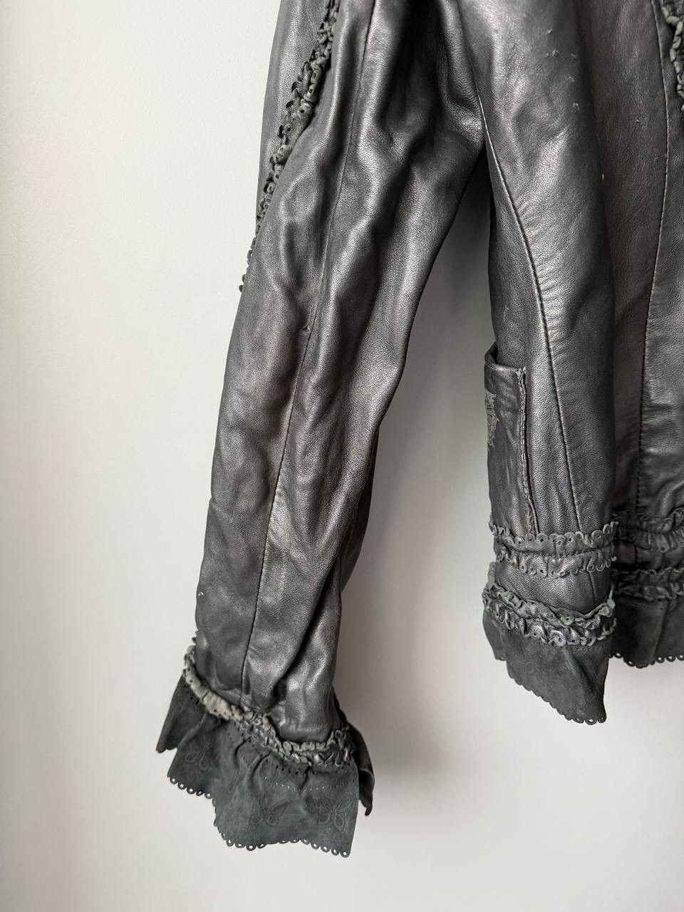 If Six Was Nine Archive Gothic Leather Jacket – Butterfly Motif Size M / US 6-8 / IT 42-44 - 19 Thumbnail