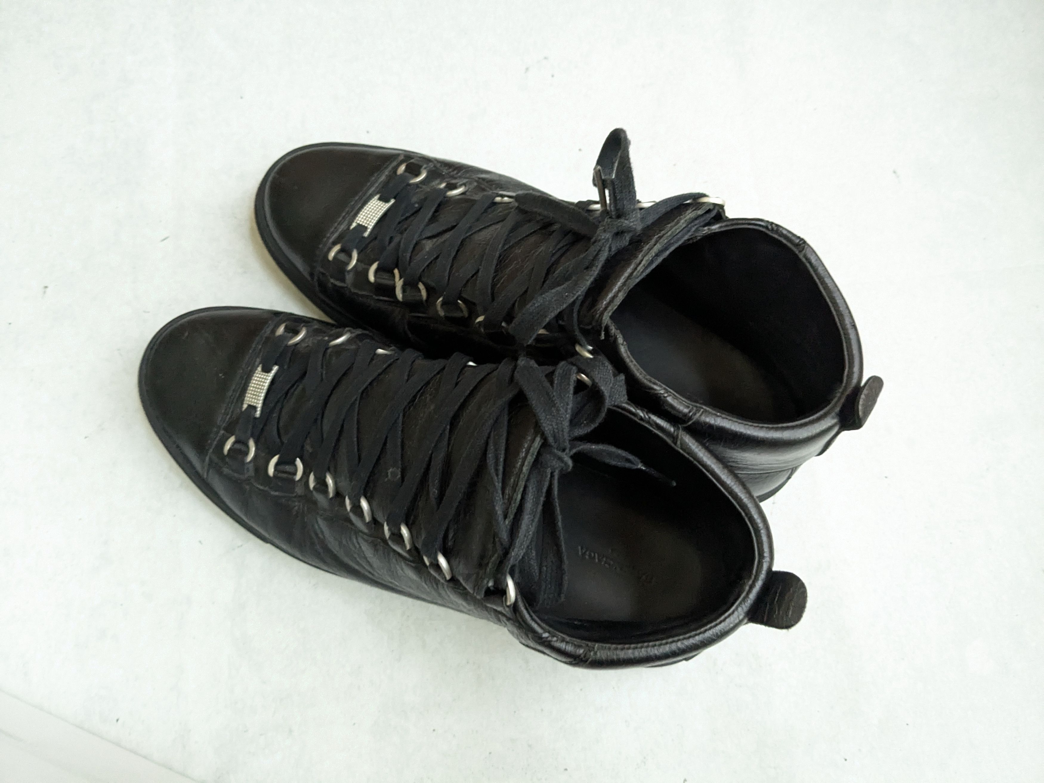 Balenciaga Balenciaga Arena Sneakers Black 11 High Tops Leather Size US 11 / EU 44 - 10 Thumbnail