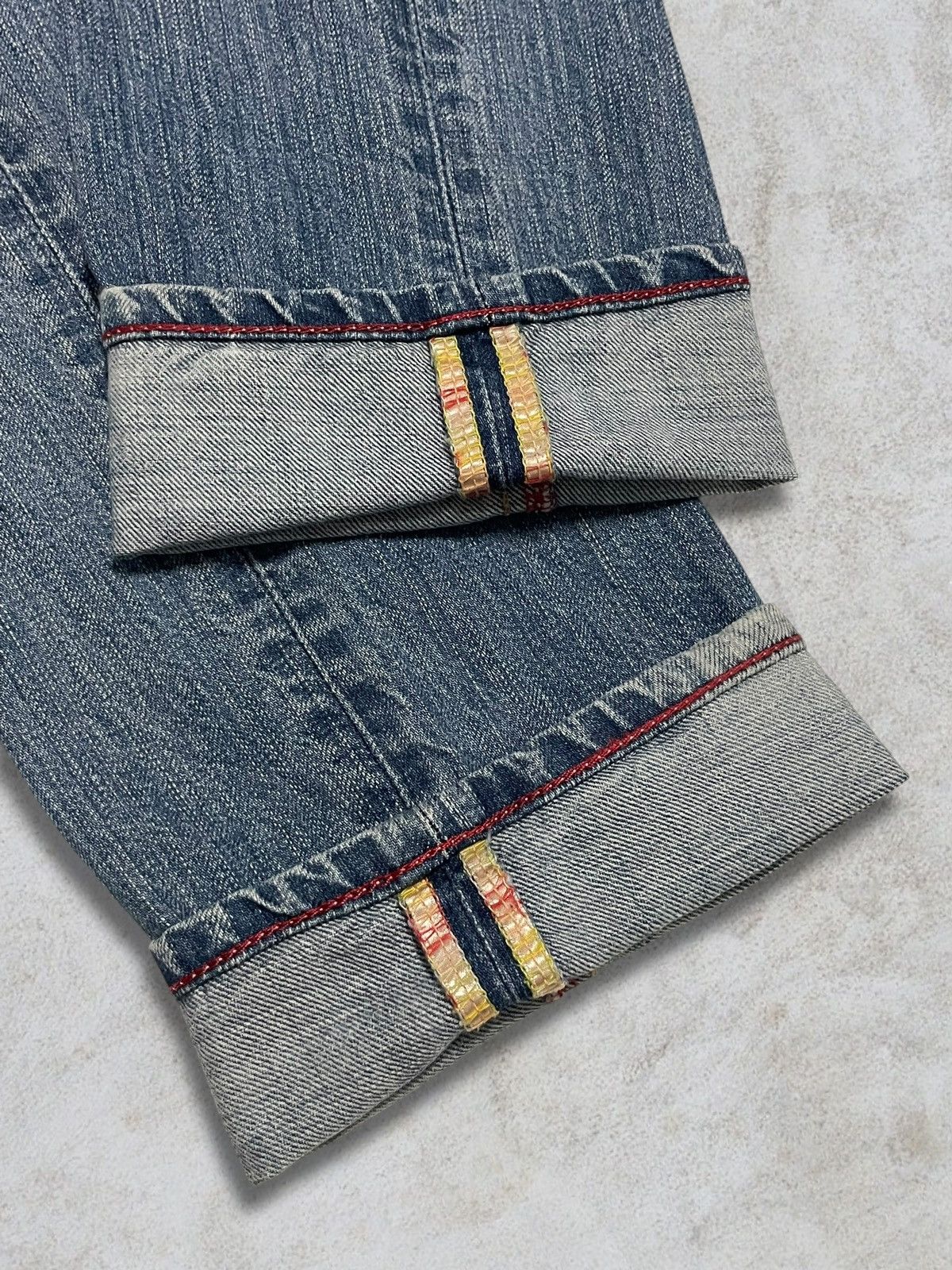 Edwin Vintage Edwin Blue Trip Tripping Multicolour Liner Wash Jean Size 31" - 10 Thumbnail