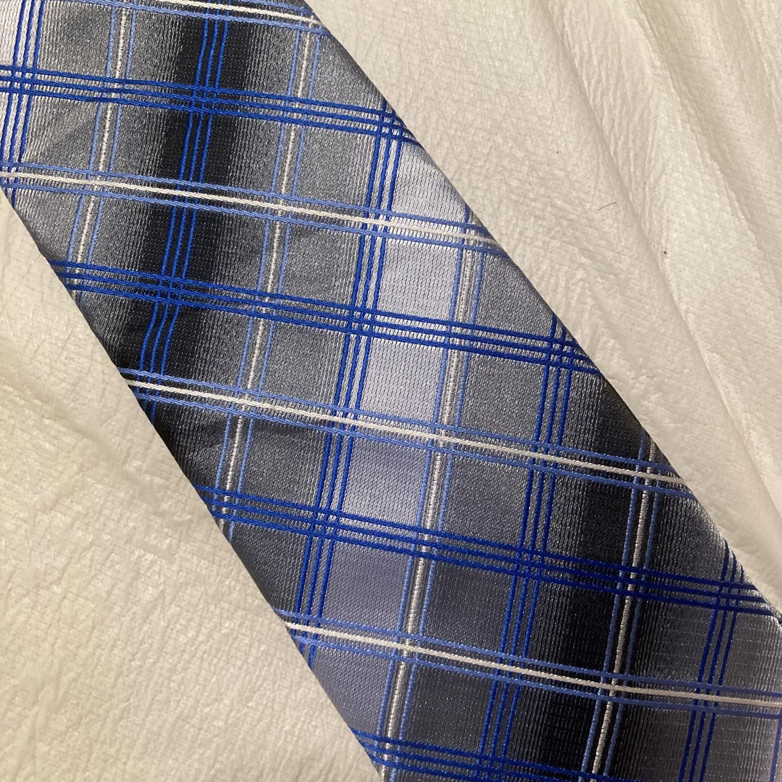 Pierre Cardin NWOT Pierre Cardin Blue Plaid Tie Size ONE SIZE - 2 Thumbnail