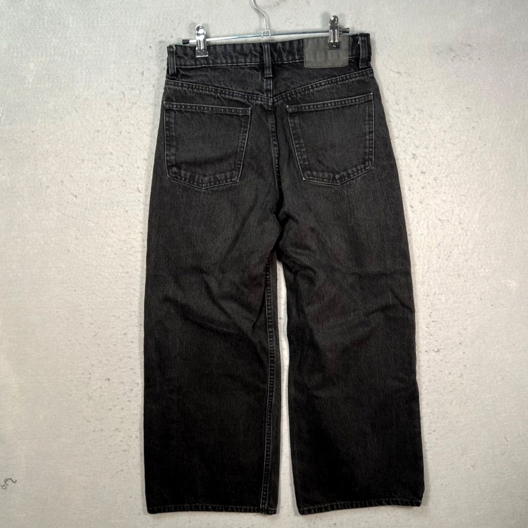 Zara Zara Jeans Womens Size 4 Black Wide-Leg High-Waisted Denim 5-Pocket Rise High Vintage No 90s Womens Jeans Size 27" / US 4 / IT 40 - 2 Thumbnail