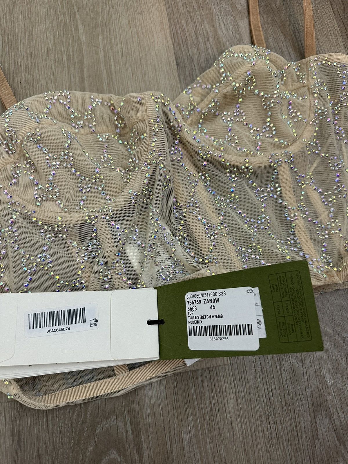 Gucci Gucci crystal monogram bustier top Size L / US 10 / IT 46 - 2 Thumbnail