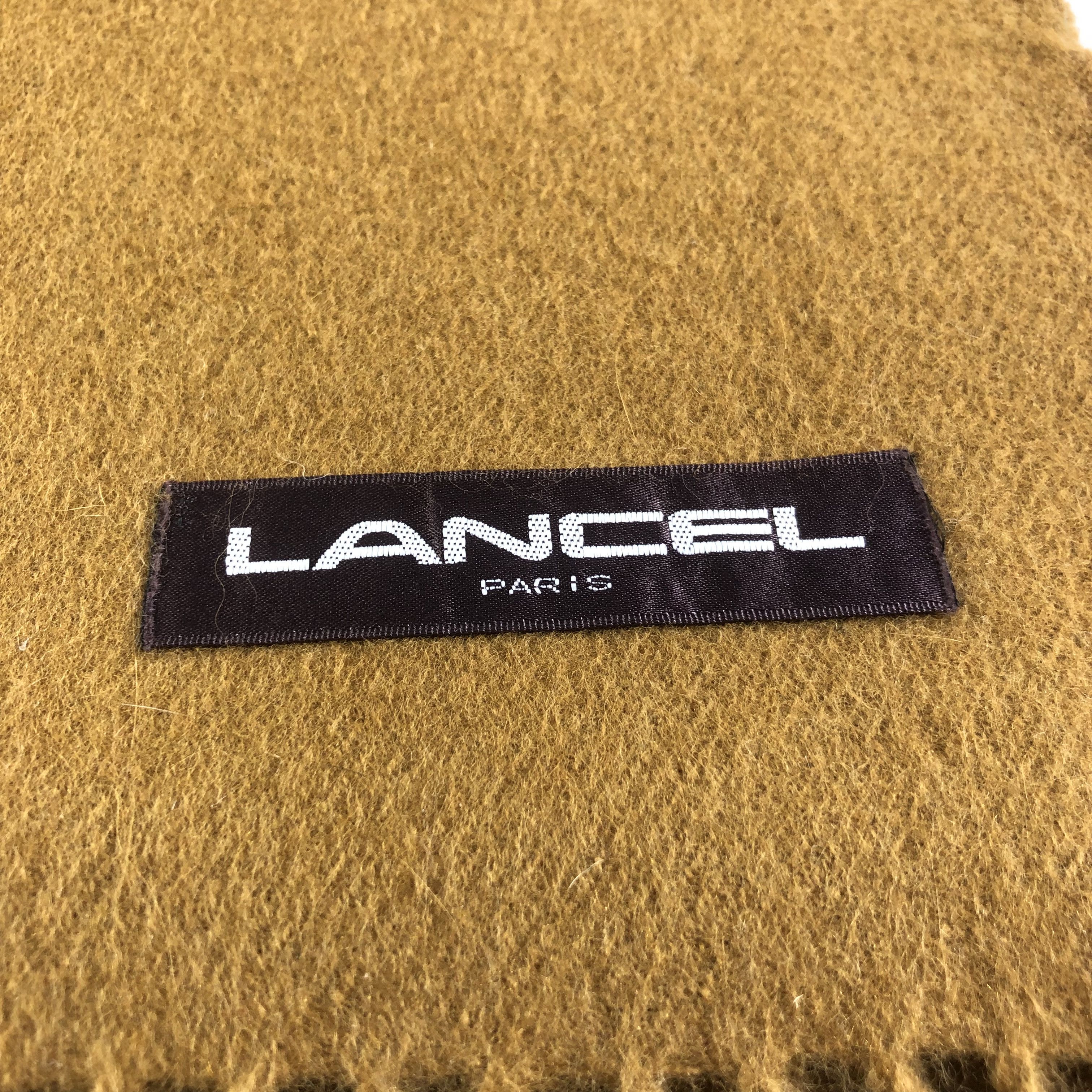 Lancel Lancel Plain Tan Wool Scarf Muffler V1520 Size ONE SIZE - 4 Thumbnail