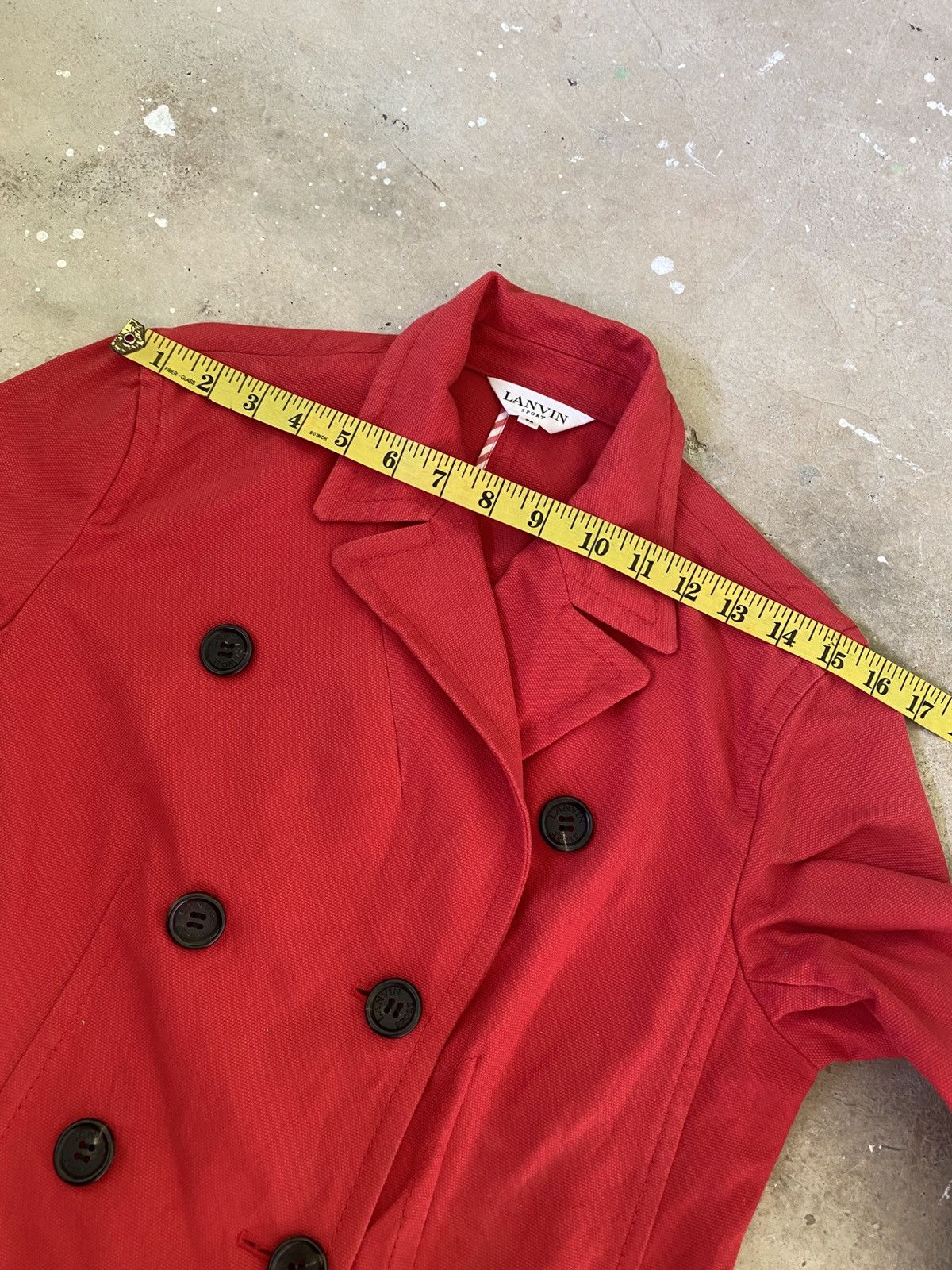 Lanvin Lanvin Sport Red Double Breasted Peacoat Size S / US 4 / IT 40 - 16 Thumbnail
