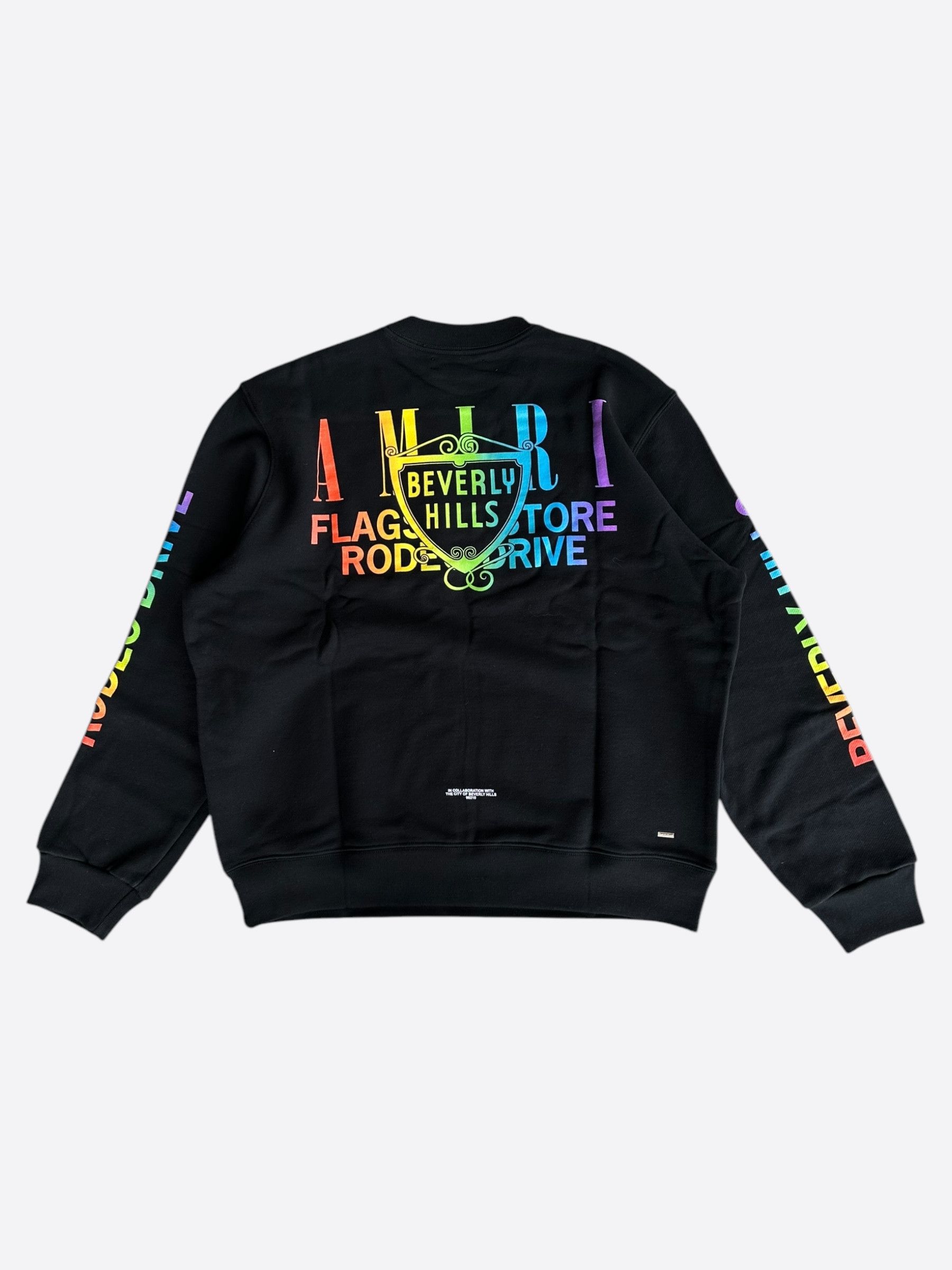 Amiri Amiri Black Rainbow Beverly Hills Sweater Size US XL / EU 56 / 4 - 1 Thumbnail