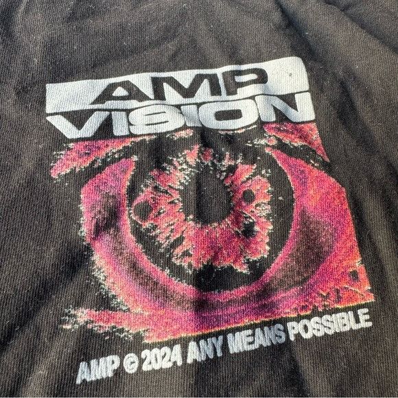 Designer NEW ANY MEANS POSSIBLE AMP VISION BLACK LONG SLEEVE T-SHIRT Size US L / EU 52-54 / 3 - 6 Thumbnail