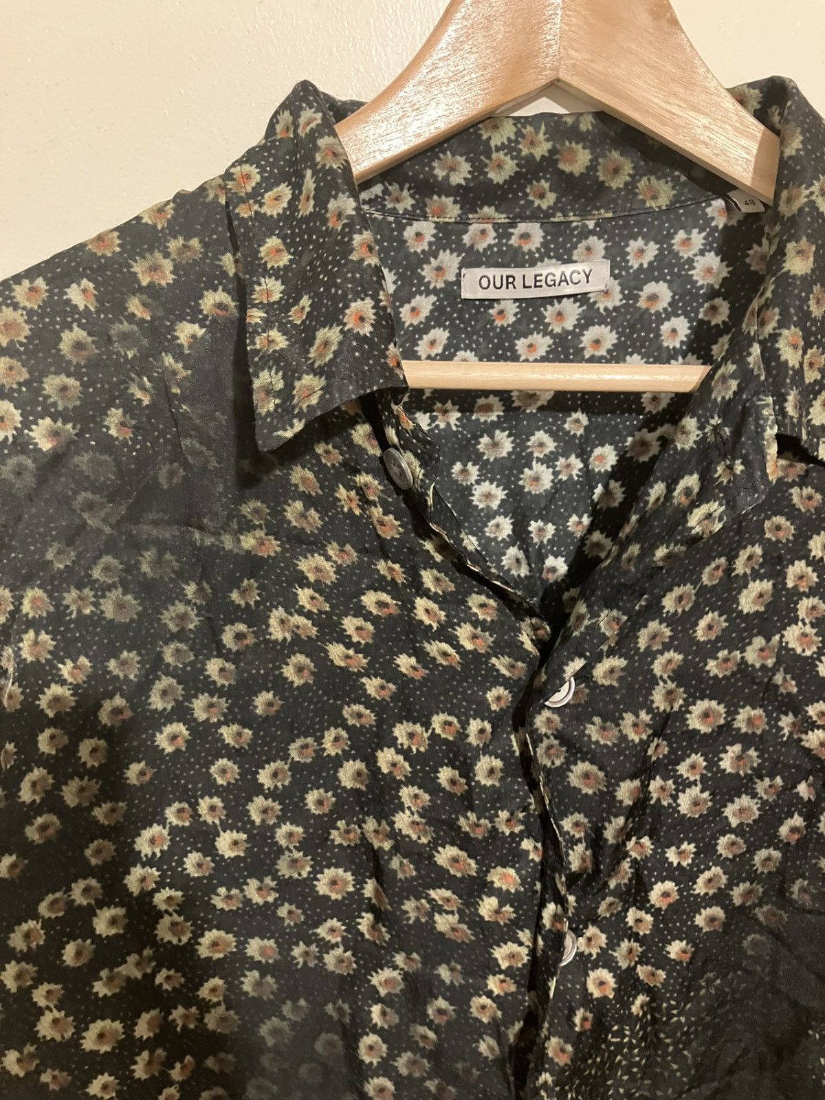 Our Legacy Floral print silk/cotton shirt Size US M / EU 48-50 / 2 - 2 Thumbnail