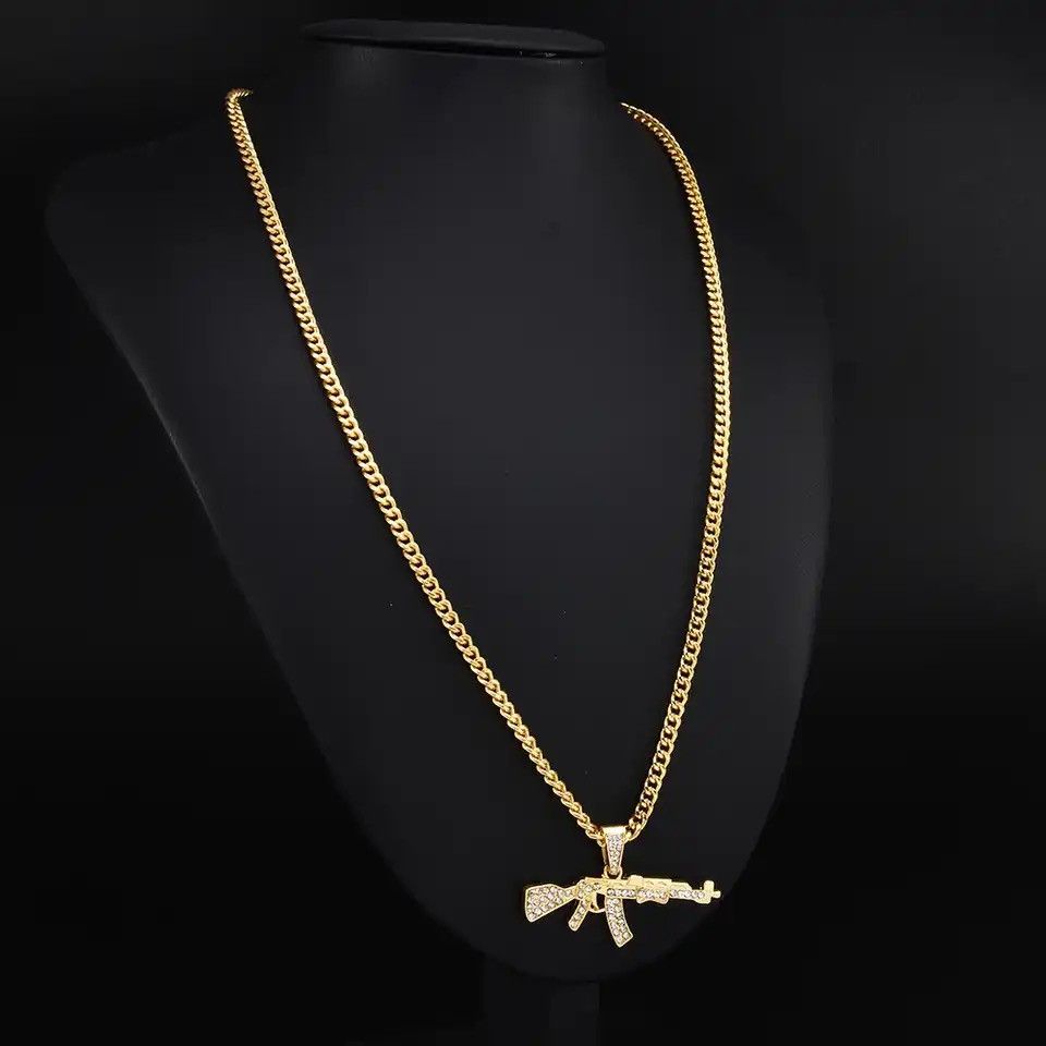Jewelry 40cm Cuban Link Chain Necklace Size ONE SIZE - 2 Thumbnail