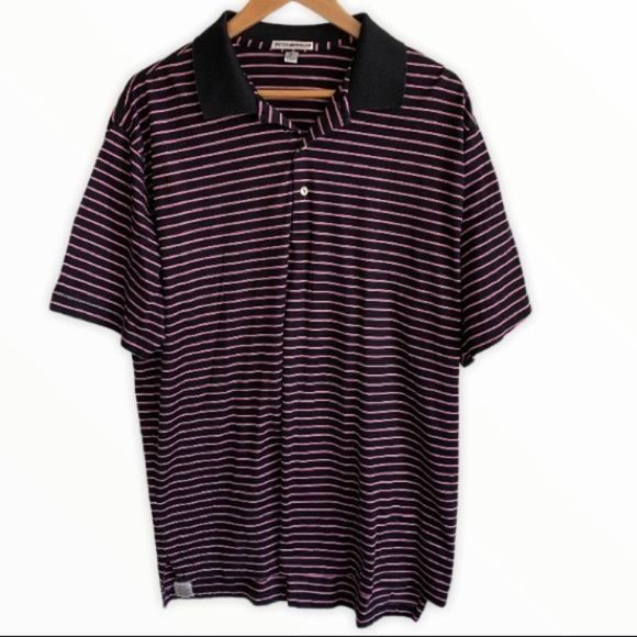 Peter Millar Peter Millar Crown Striped Short Sleeve Polo Shirt Size XL Size US XL / EU 56 / 4 - 1 Thumbnail