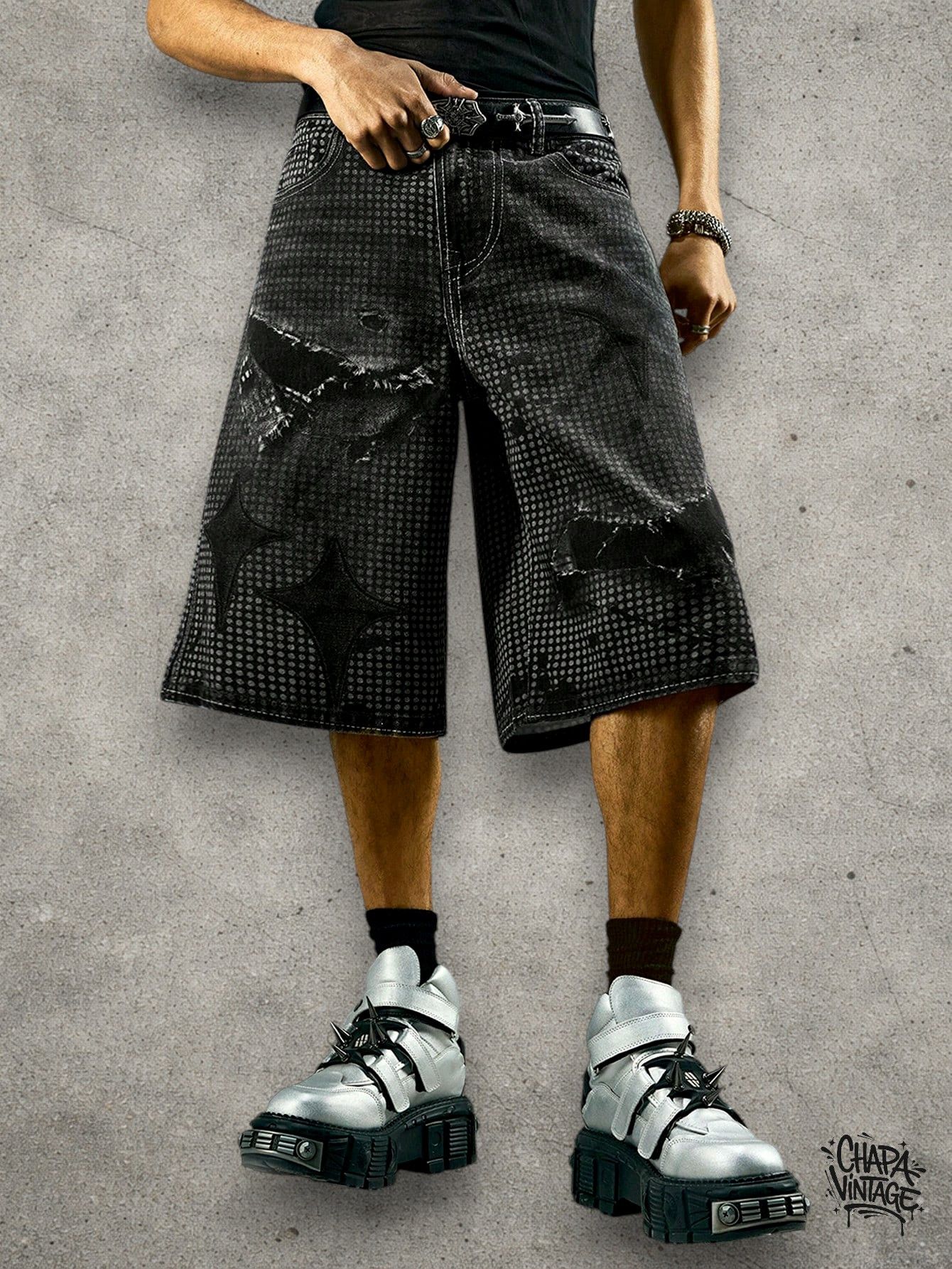 Japanese Brand Ripped opium goth shorts Size US 32 / EU 48 - 4 Thumbnail