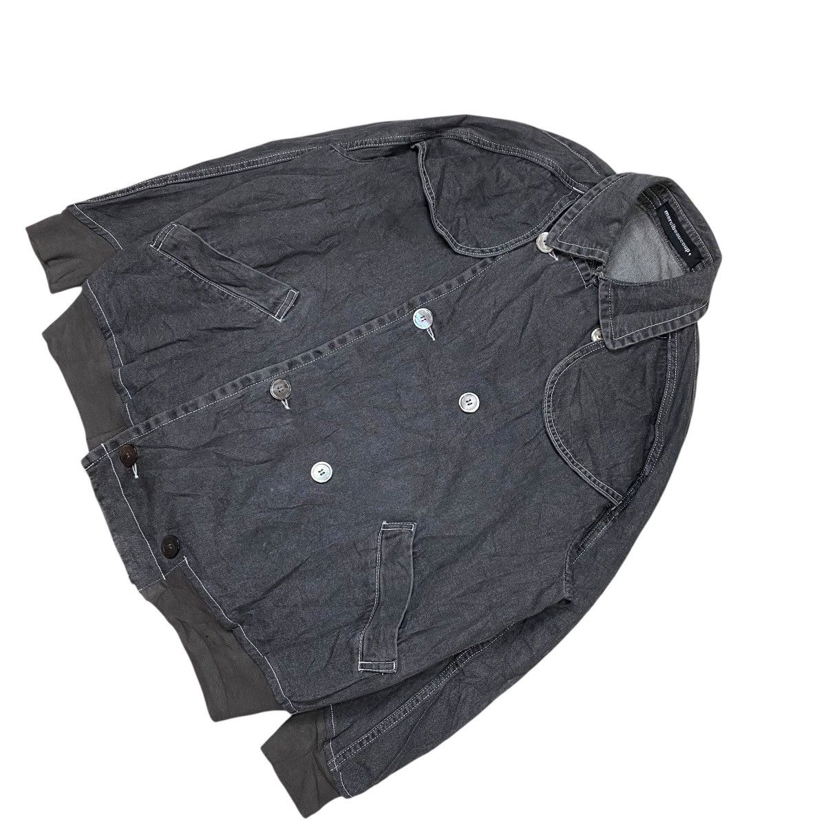 Issey Miyake × Japanese Brand × mercibeaucoup Mercibeaucoup Double Breasted Denim Bomber Jacket Size US M / EU 48-50 / 2 - 8 Thumbnail