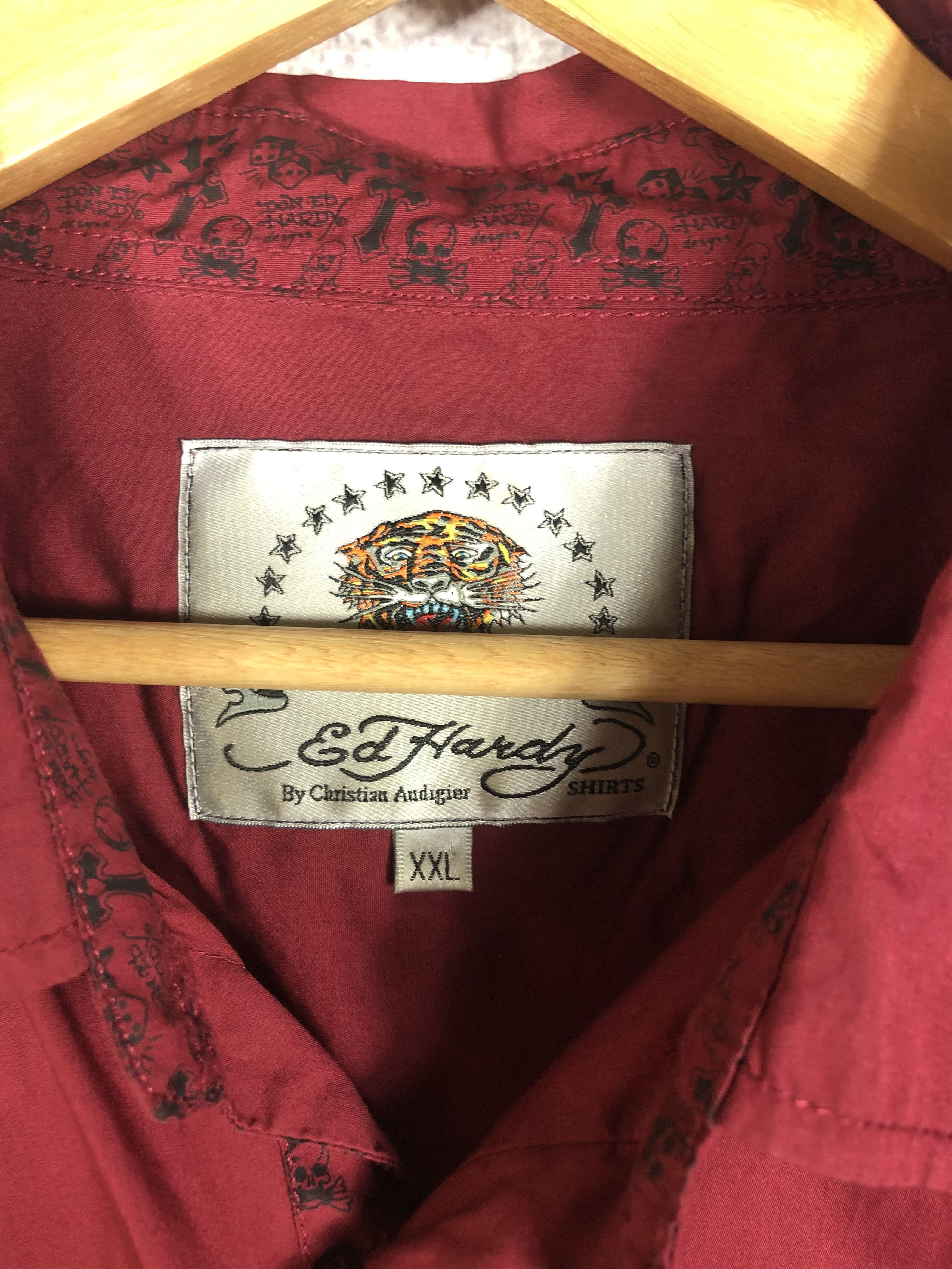Ed Hardy Vintage Ed Hardy Big Logo Shirt Audiger Longsleeve Size US XXL / EU 58 / 5 - 7 Thumbnail